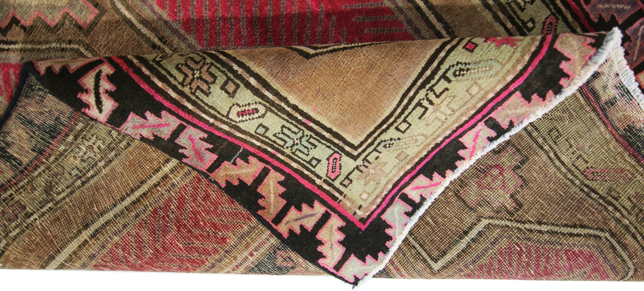 Handmade Vintage Persian Hallway Runner | 324 x 119 cm | 10'7" x 3'11" - Najaf Rugs & Textile
