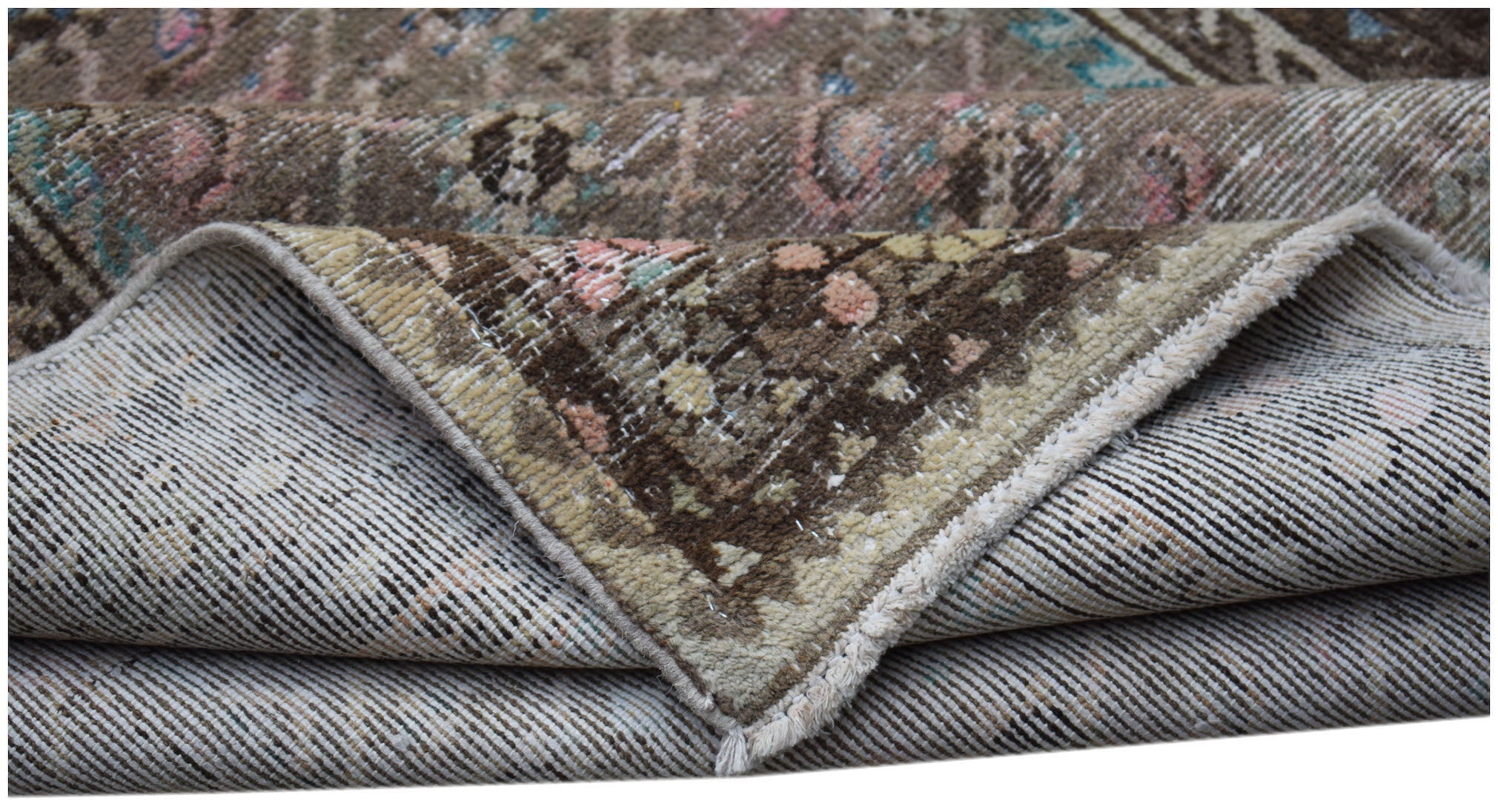 Handmade Vintage Persian Hallway Runner | 326 x 112 cm | 10'9" x 3'8" - Najaf Rugs & Textile