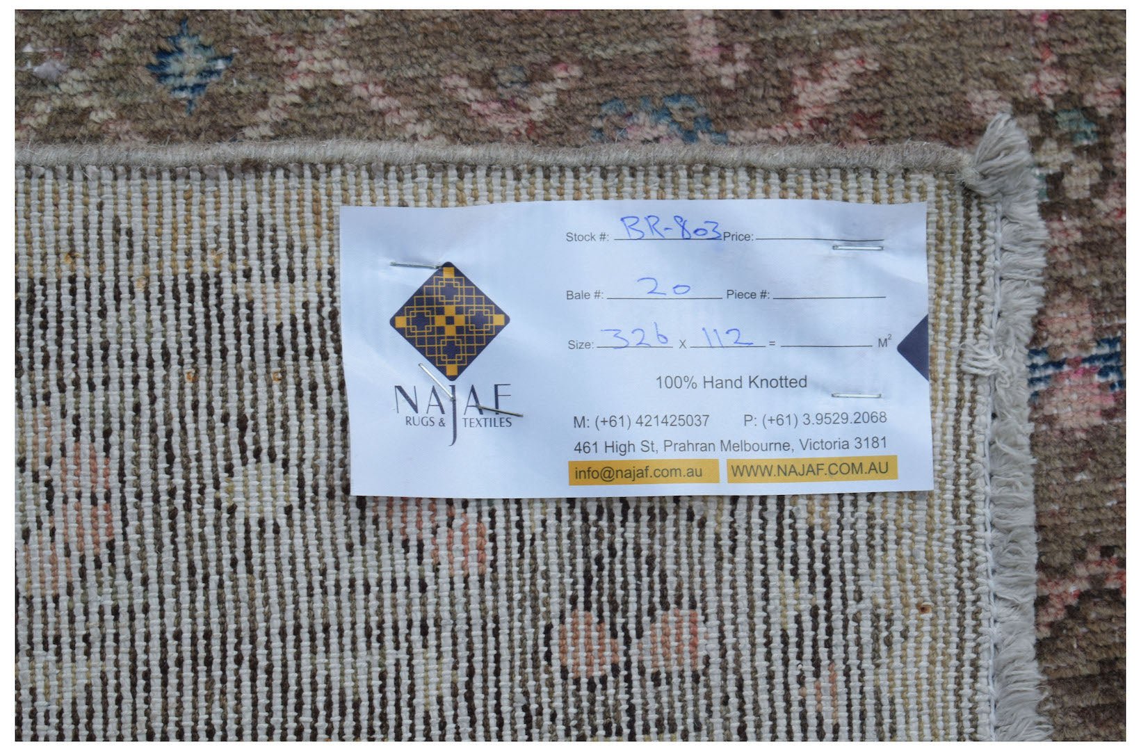 Handmade Vintage Persian Hallway Runner | 326 x 112 cm | 10'9" x 3'8" - Najaf Rugs & Textile