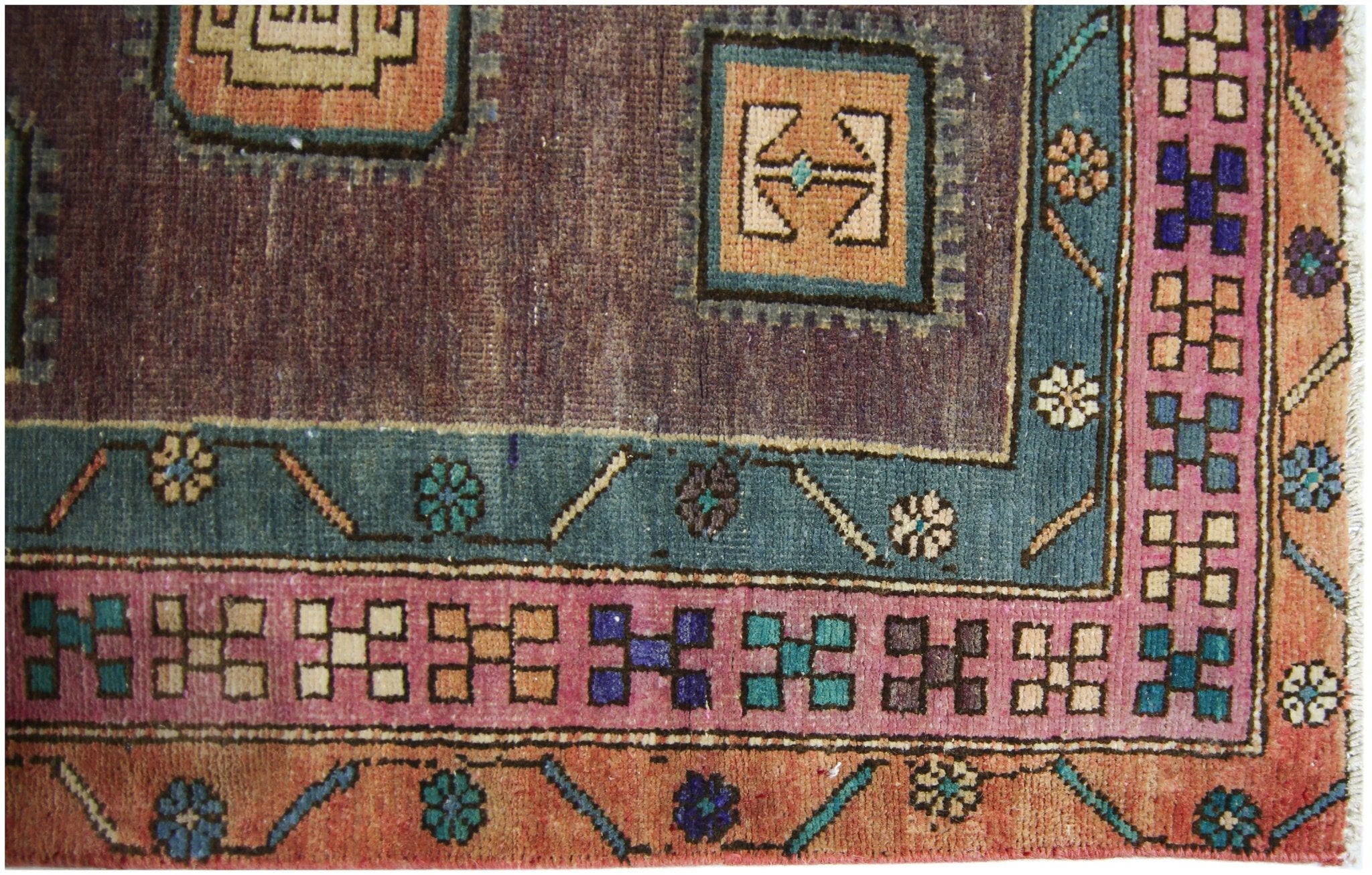 Handmade Vintage Persian Hallway Runner | 328 x 119 cm | 10'9" x 3'11" - Najaf Rugs & Textile