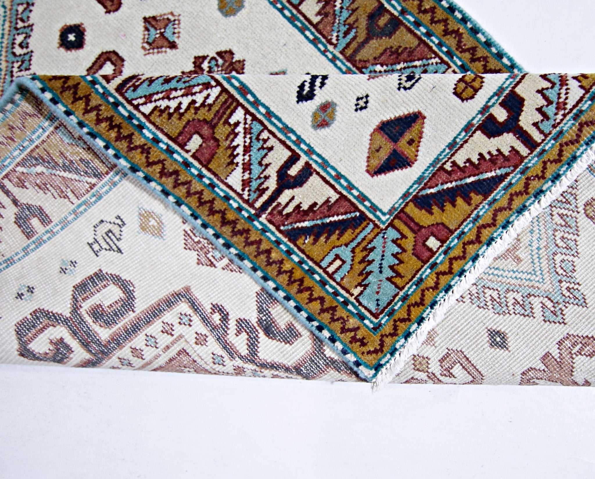 Handmade Vintage Persian Hallway Runner | 330 x 76 cm | 10'10" x 2'6" - Najaf Rugs & Textile