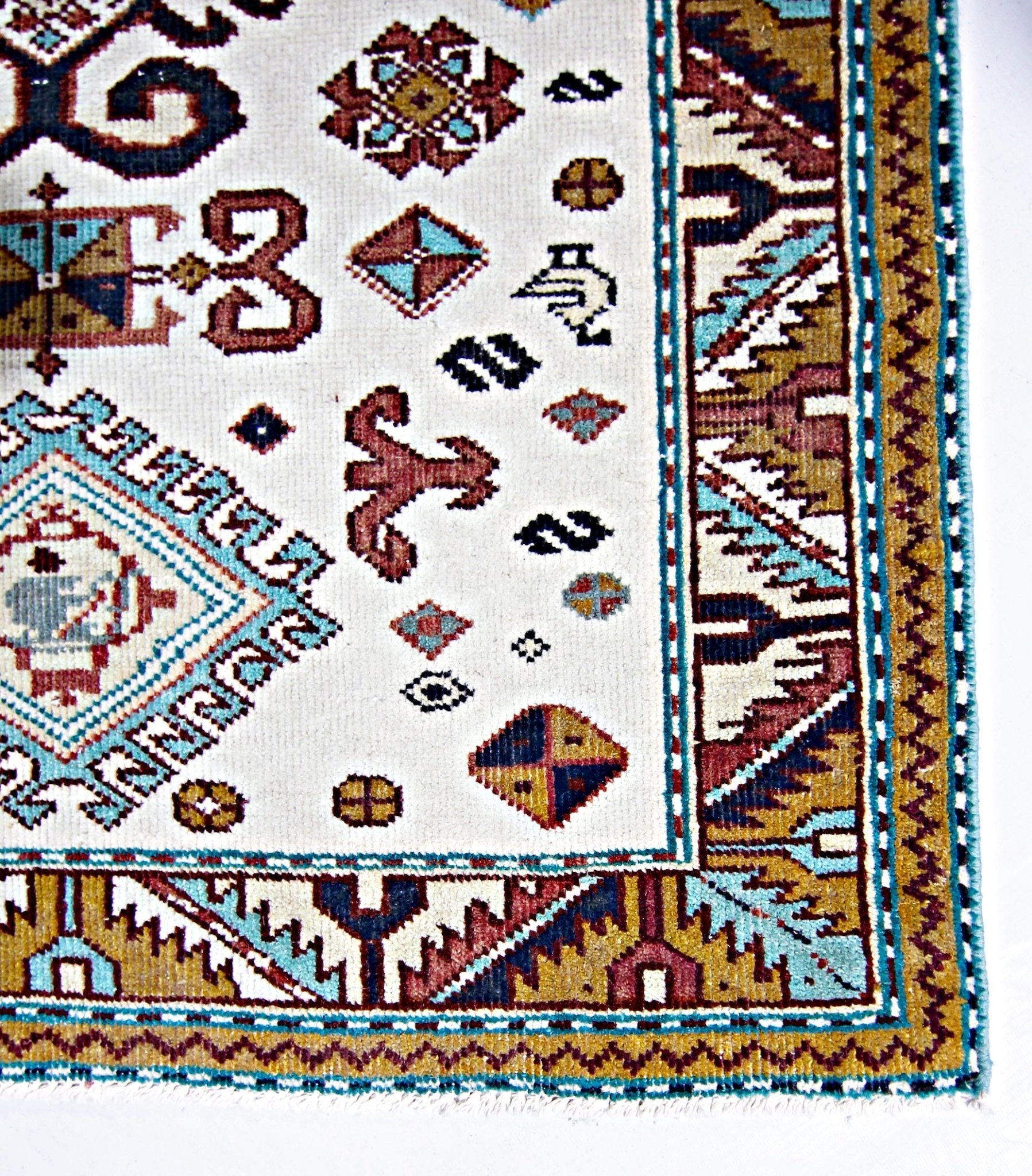Handmade Vintage Persian Hallway Runner | 330 x 76 cm | 10'10" x 2'6" - Najaf Rugs & Textile