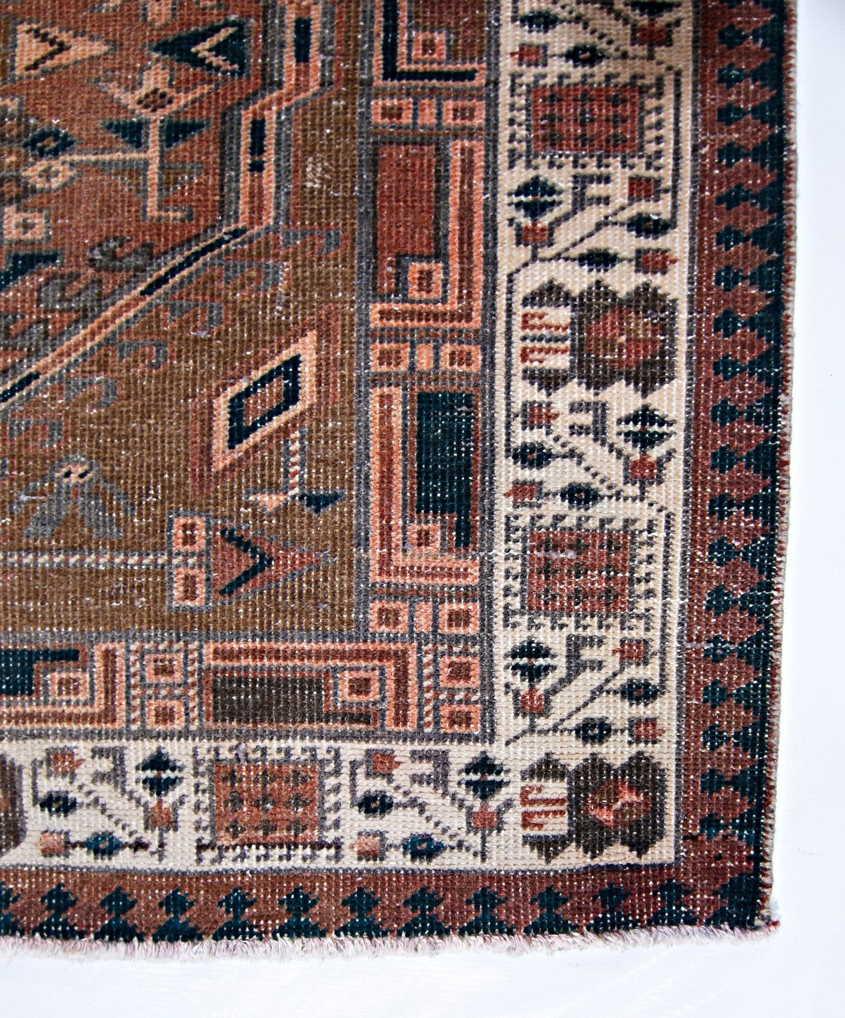 Handmade Vintage Persian Hallway Runner | 336 x 104 cm | 11" x 3'5" - Najaf Rugs & Textile