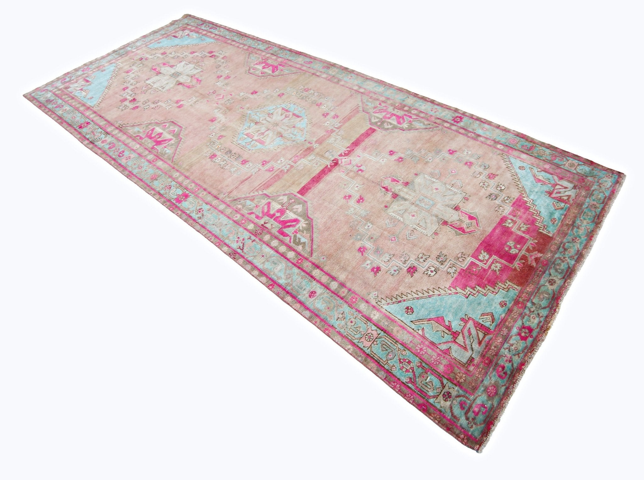 Handmade Vintage Persian Hallway Runner | 336 x 138 cm | 11' x 4'6" - Najaf Rugs & Textile