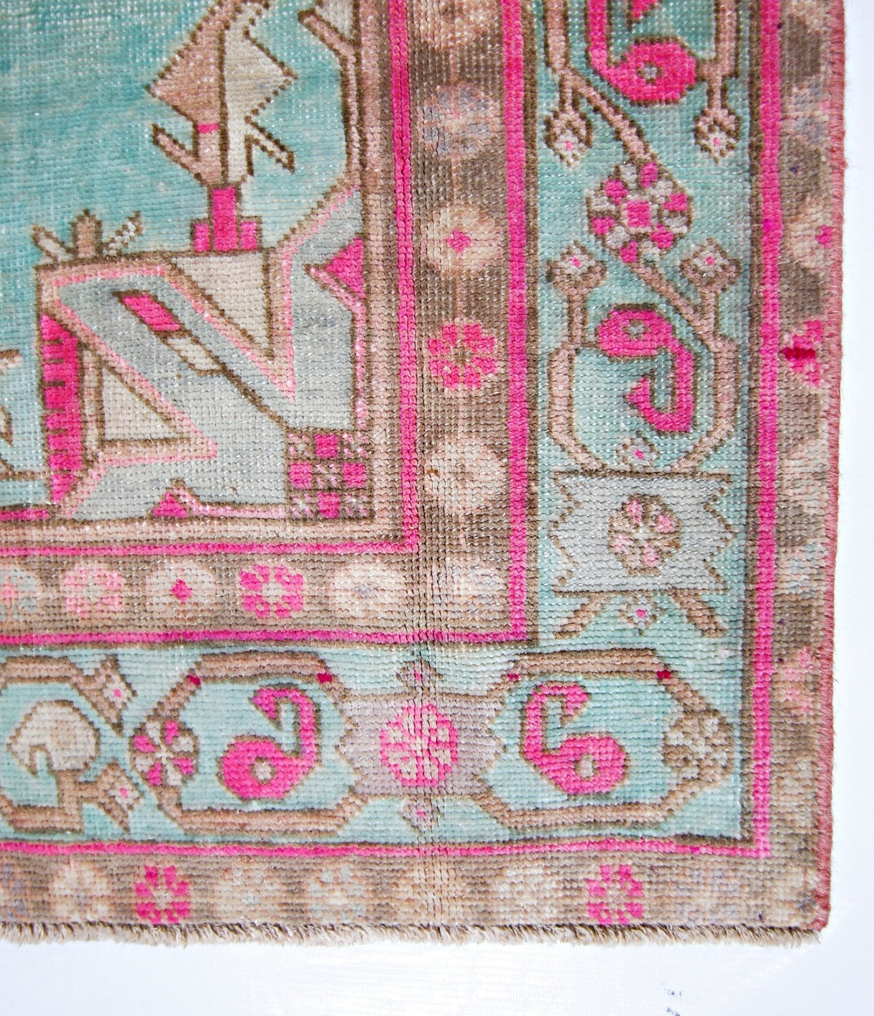 Handmade Vintage Persian Hallway Runner | 336 x 138 cm | 11' x 4'6" - Najaf Rugs & Textile