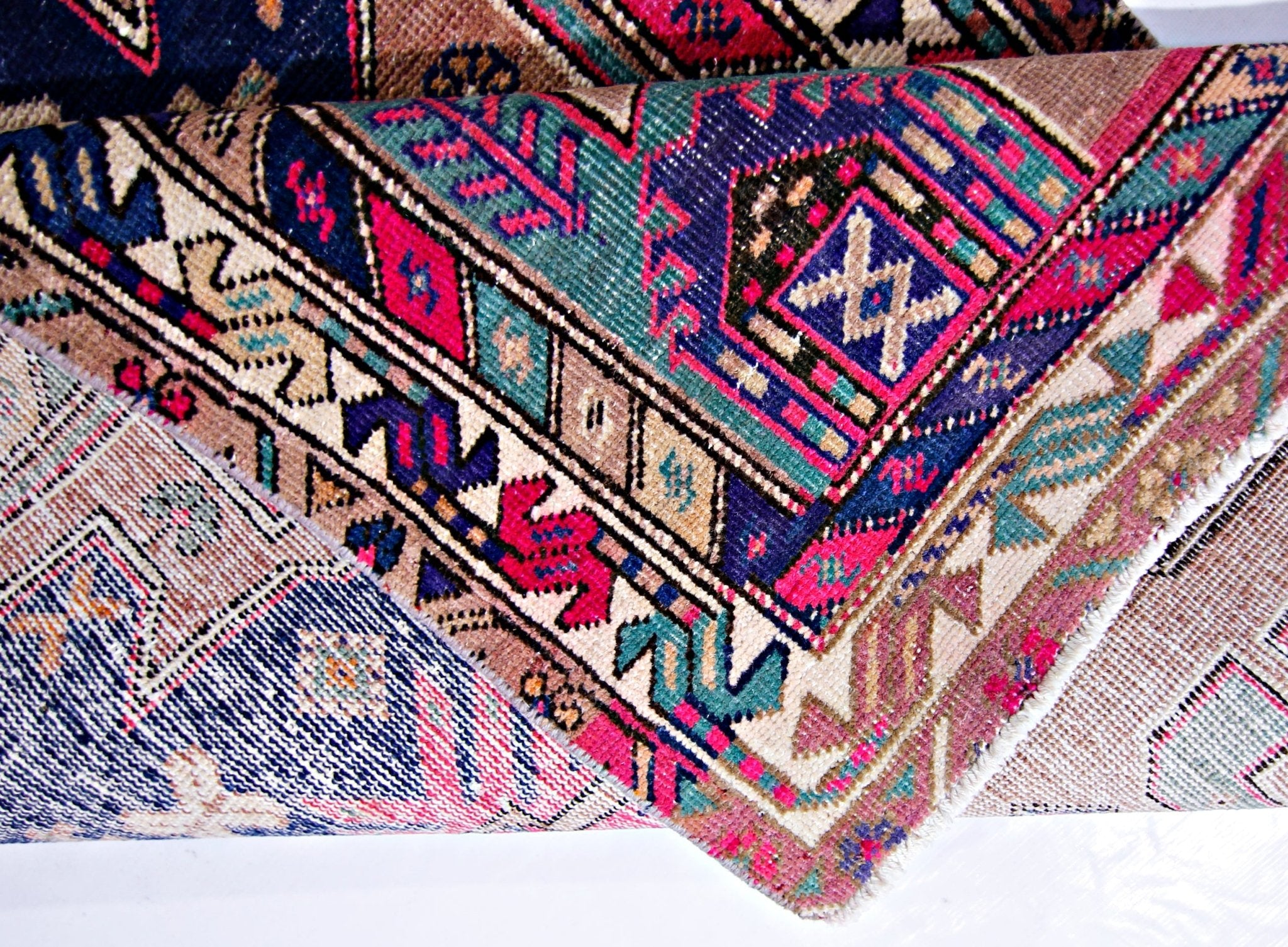 Handmade Vintage Persian Hallway Runner | 336 x 95 cm | 11' x 3'1" - Najaf Rugs & Textile