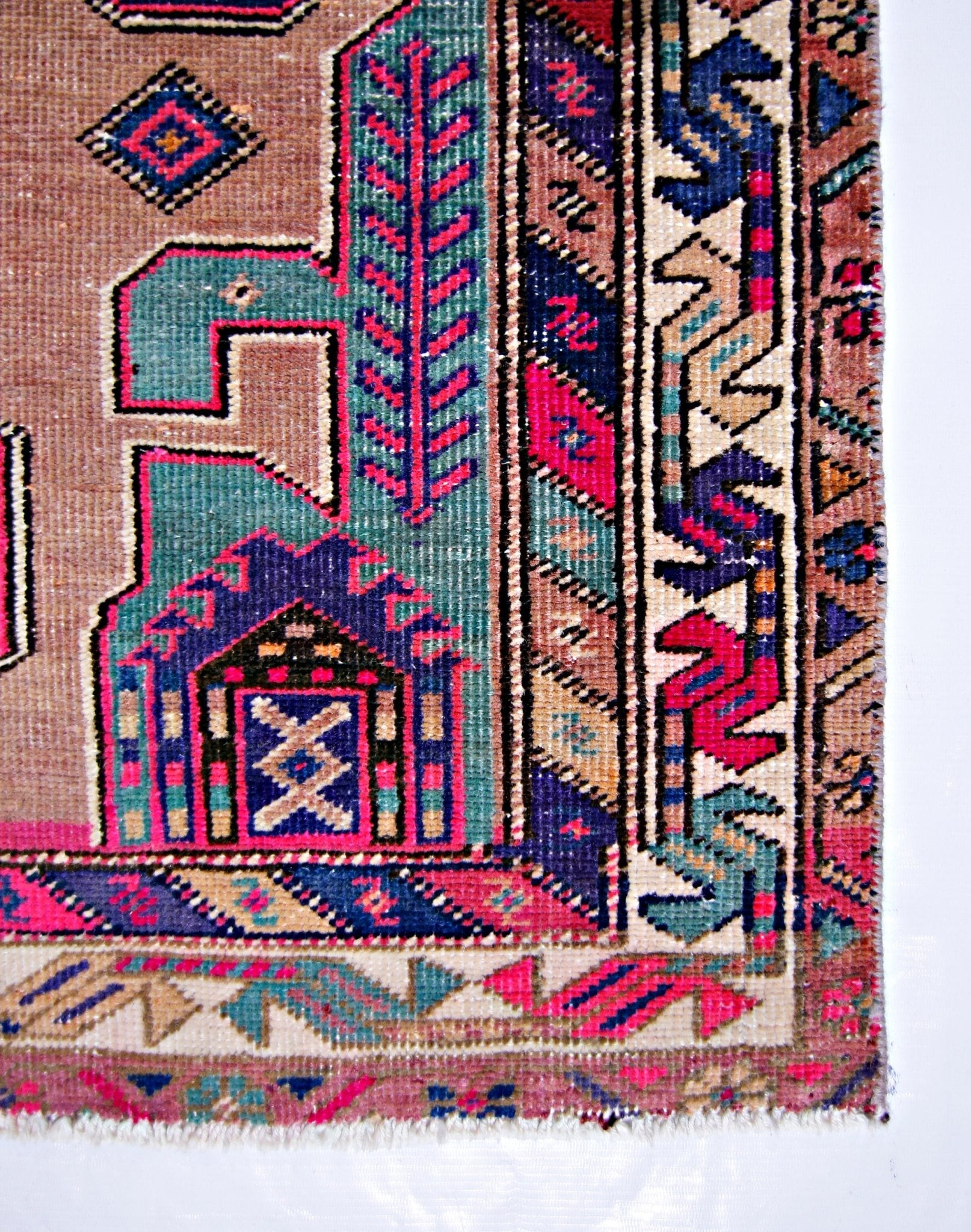 Handmade Vintage Persian Hallway Runner | 336 x 95 cm | 11' x 3'1" - Najaf Rugs & Textile