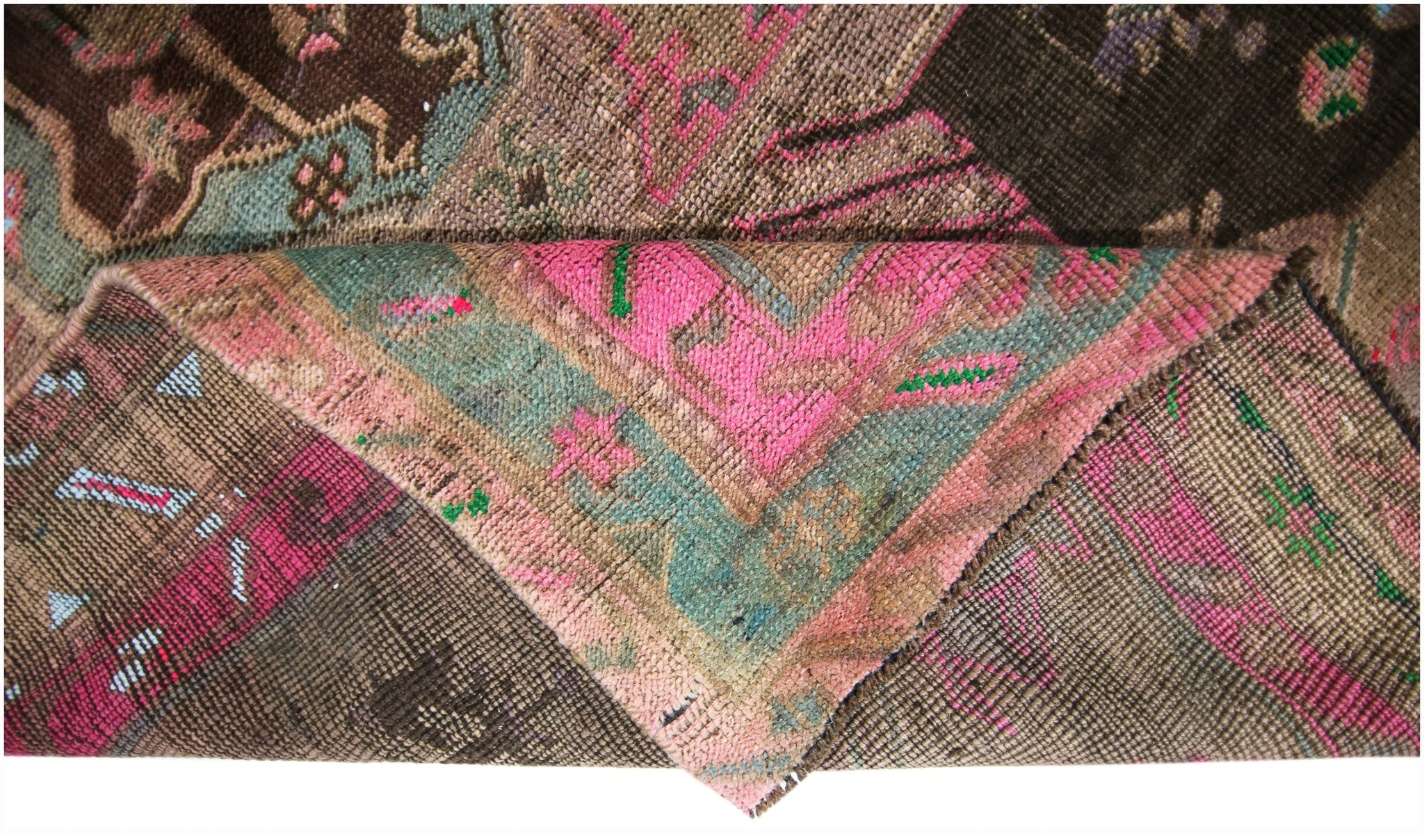 Handmade Vintage Persian Hallway Runner | 340 x 133 cm | 11'2" x 4'5" - Najaf Rugs & Textile