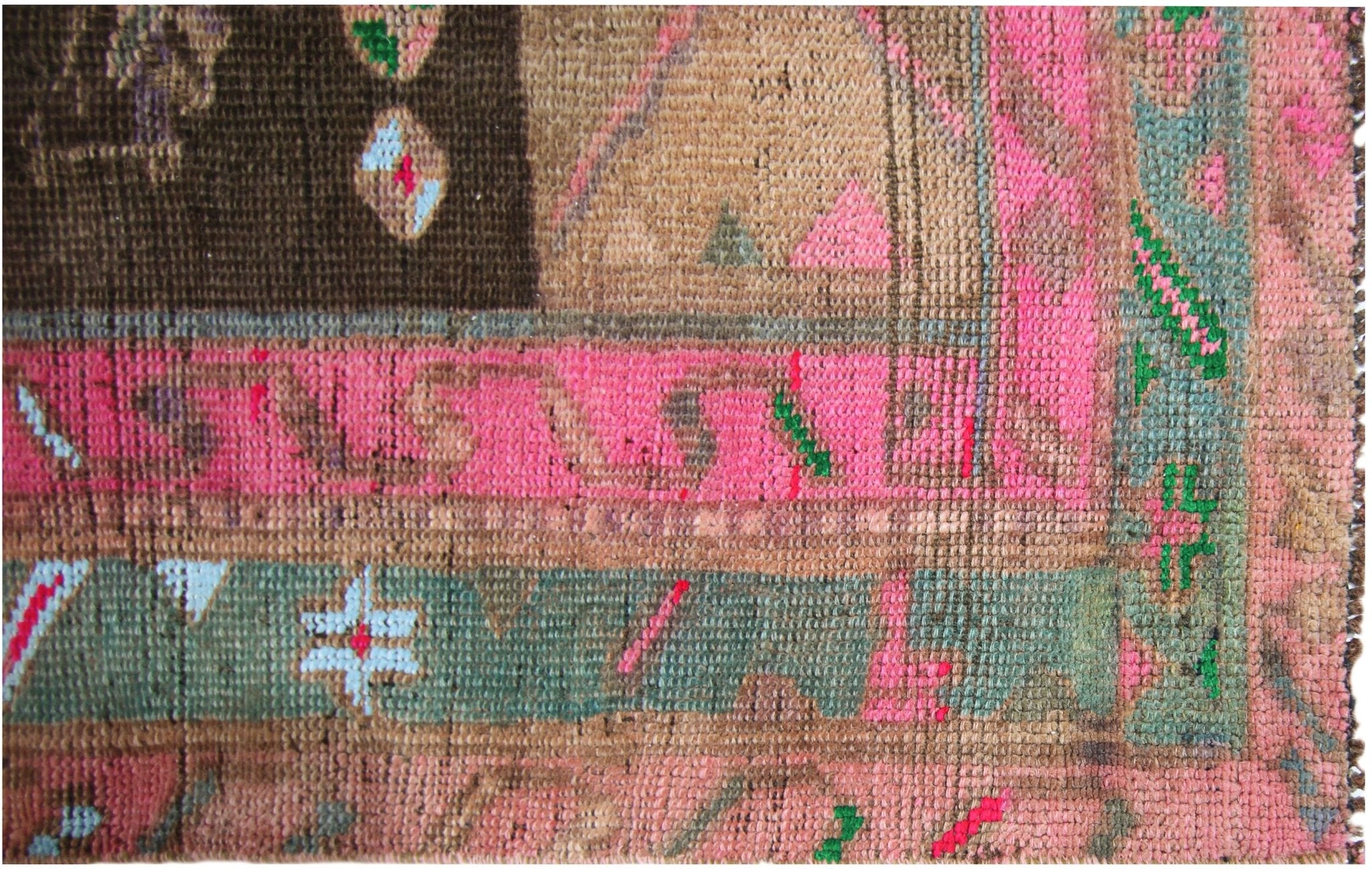 Handmade Vintage Persian Hallway Runner | 340 x 133 cm | 11'2" x 4'5" - Najaf Rugs & Textile