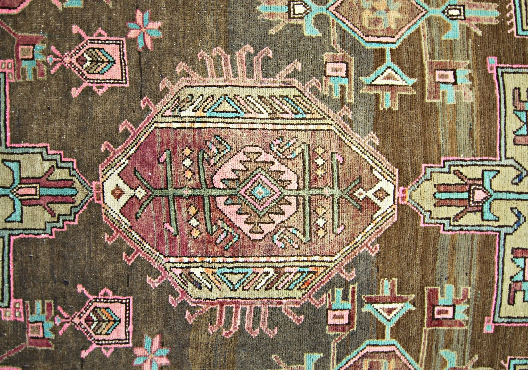 Handmade Vintage Persian Hallway Runner | 346 x 131 cm | 11'4" x 4'3" - Najaf Rugs & Textile