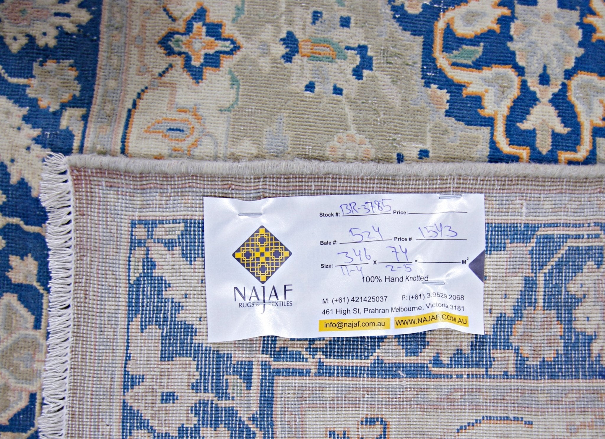 Handmade Vintage Persian Hallway Runner | 346 x 74 cm | 11'4" x 2'5" - Najaf Rugs & Textile