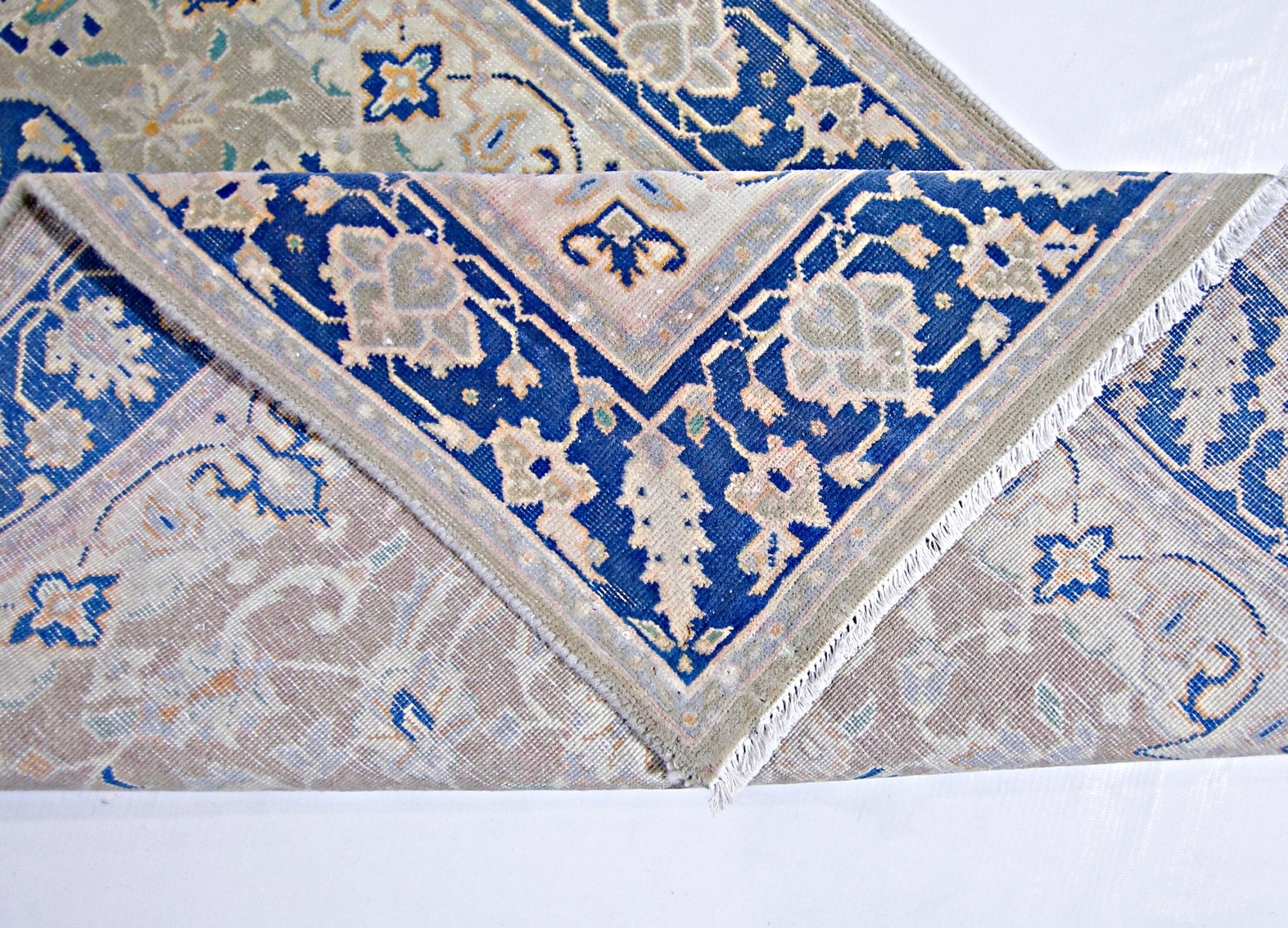 Handmade Vintage Persian Hallway Runner | 346 x 74 cm | 11'4" x 2'5" - Najaf Rugs & Textile