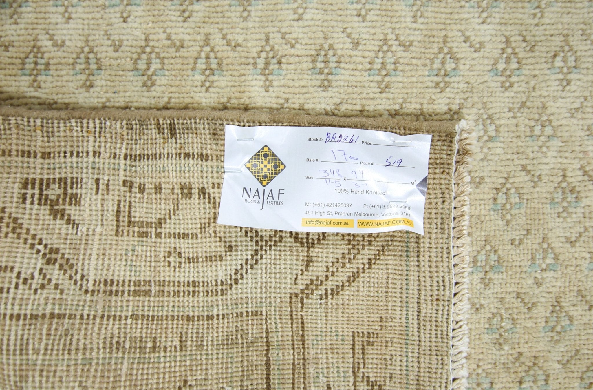 Handmade Vintage Persian Hallway Runner | 348 x 94 cm | 11'5" x 3'1" - Najaf Rugs & Textile