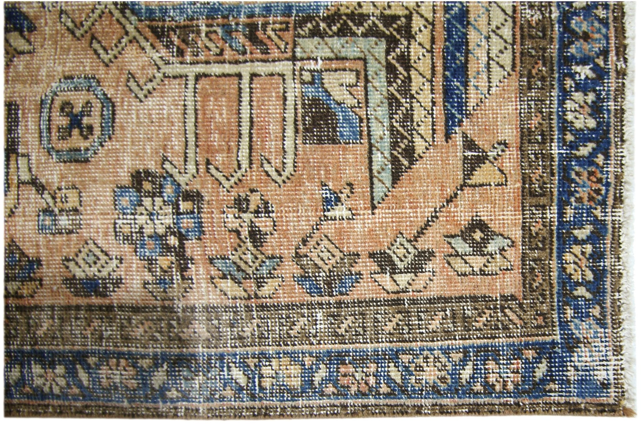 Handmade Vintage Persian Hallway Runner | 357 x 96 cm | 11'8" x 3'2" - Najaf Rugs & Textile