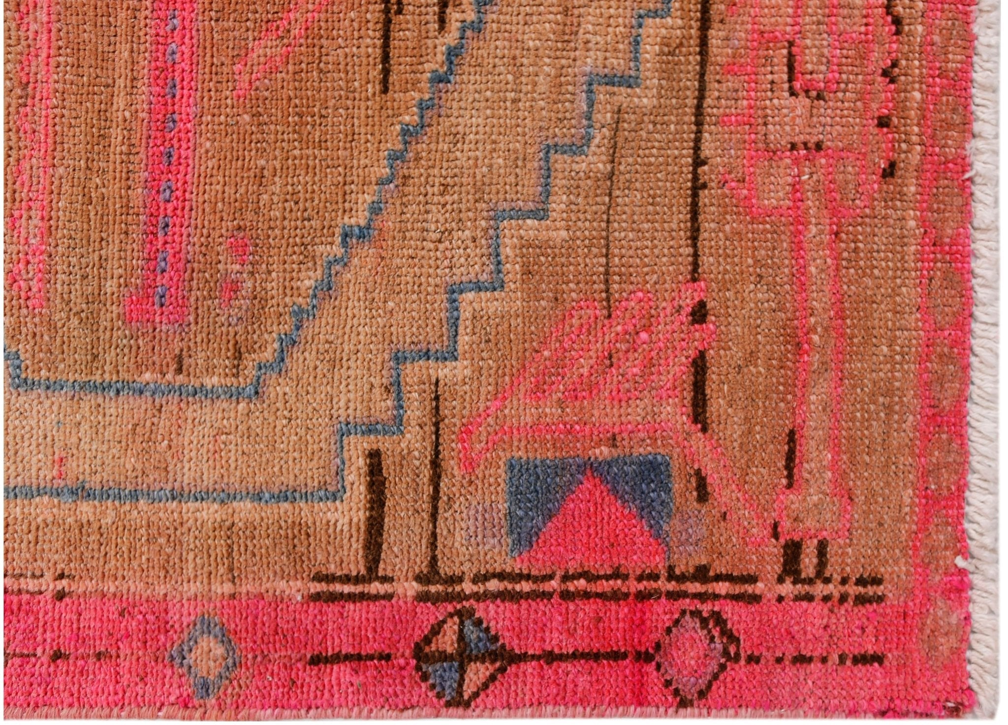 Handmade Vintage Persian Hallway Runner | 367 x 105 cm | 12'1" x 3'5" - Najaf Rugs & Textile