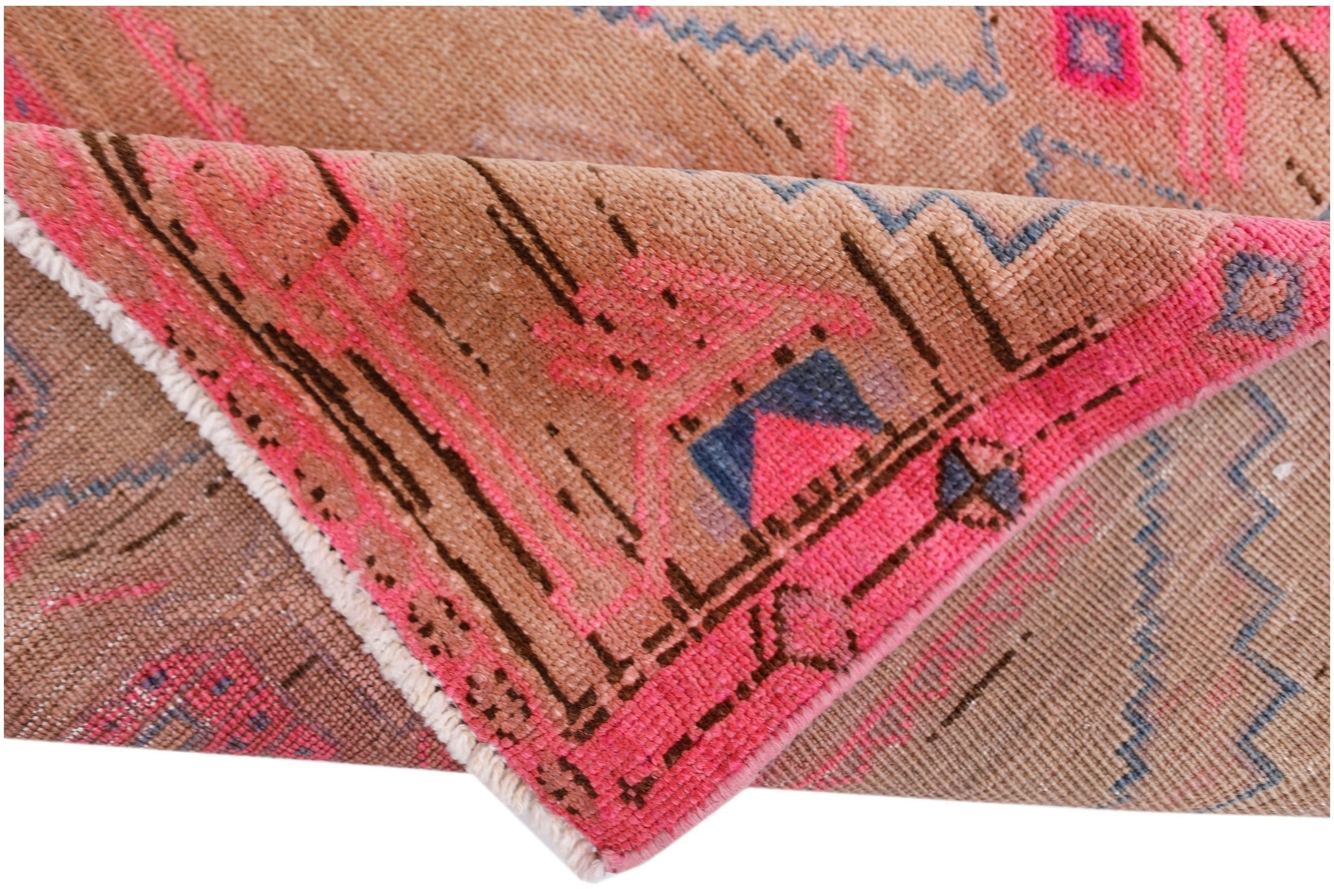 Handmade Vintage Persian Hallway Runner | 367 x 105 cm | 12'1" x 3'5" - Najaf Rugs & Textile