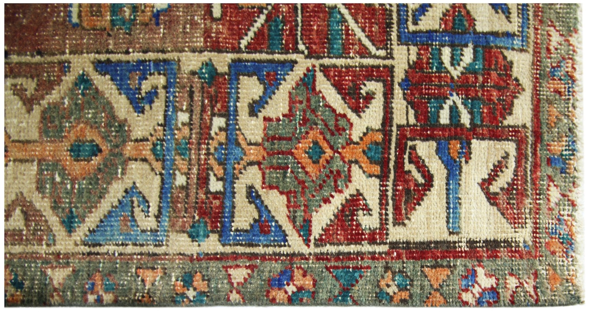 Handmade Vintage Persian Hallway Runner | 367 x 111 cm | 12' x 3'2" - Najaf Rugs & Textile