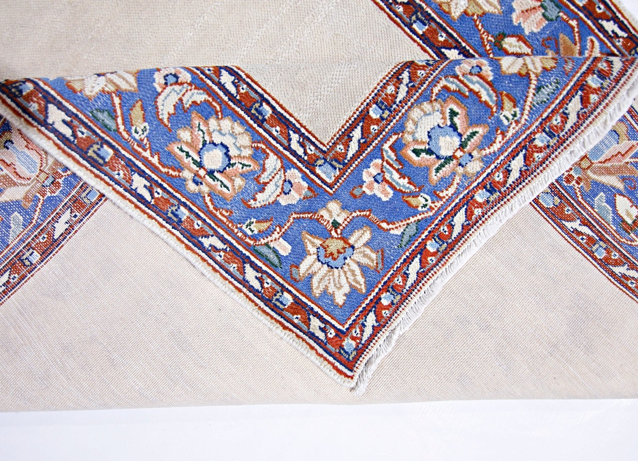 Handmade Vintage Persian Hallway Runner | 377 x 99 cm | 12'5" x 3'3" - Najaf Rugs & Textile