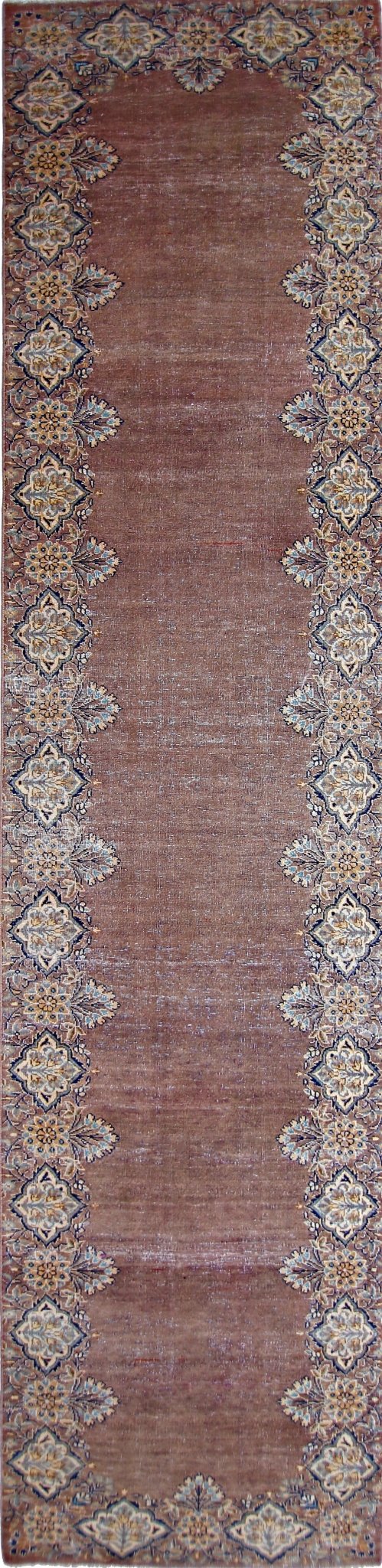 Handmade Vintage Persian Hallway Runner | 380 x 90 cm | 12'6" x 2'11" - Najaf Rugs & Textile