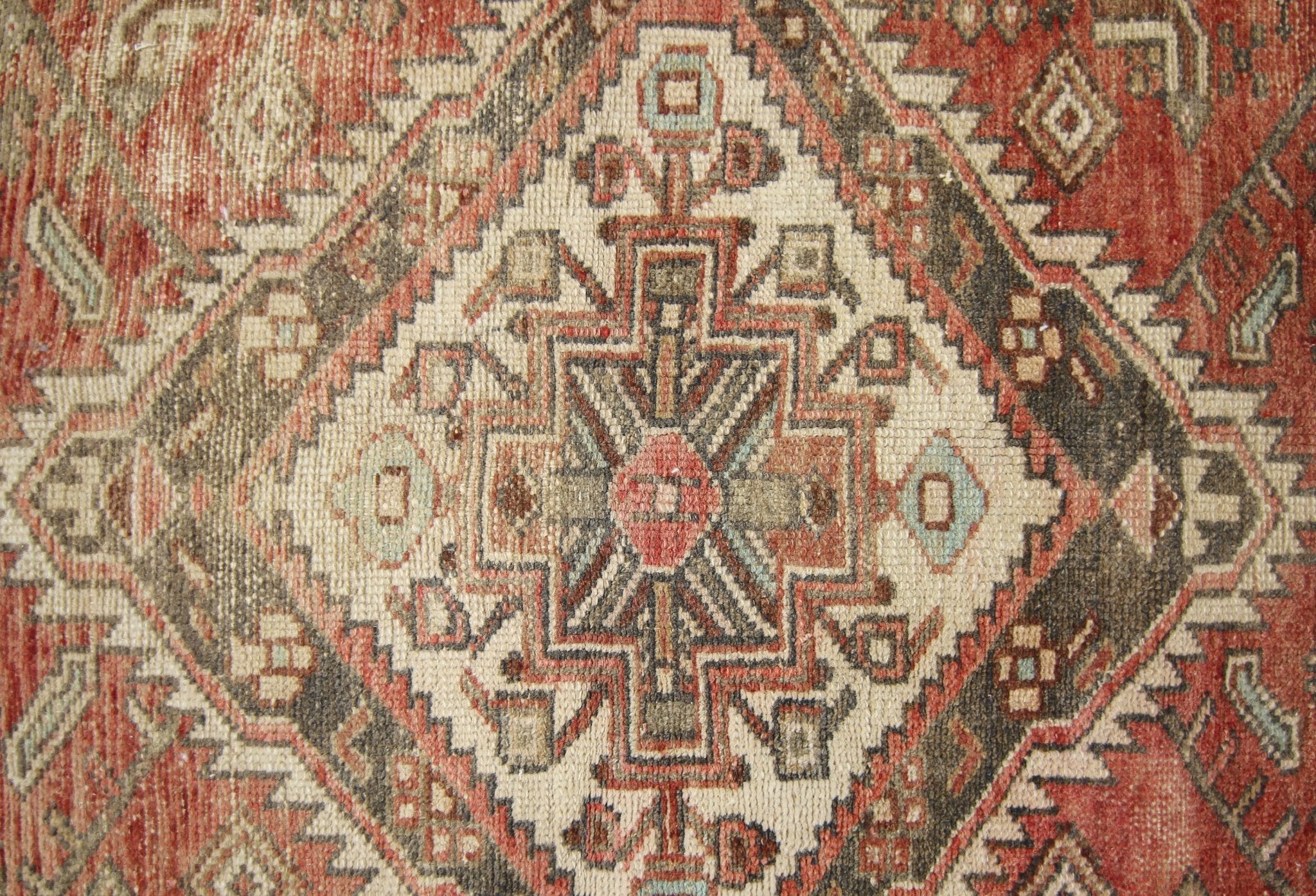 Handmade Vintage Persian Hallway Runner | 391 x 94 cm | 12'10" x 3'1" - Najaf Rugs & Textile