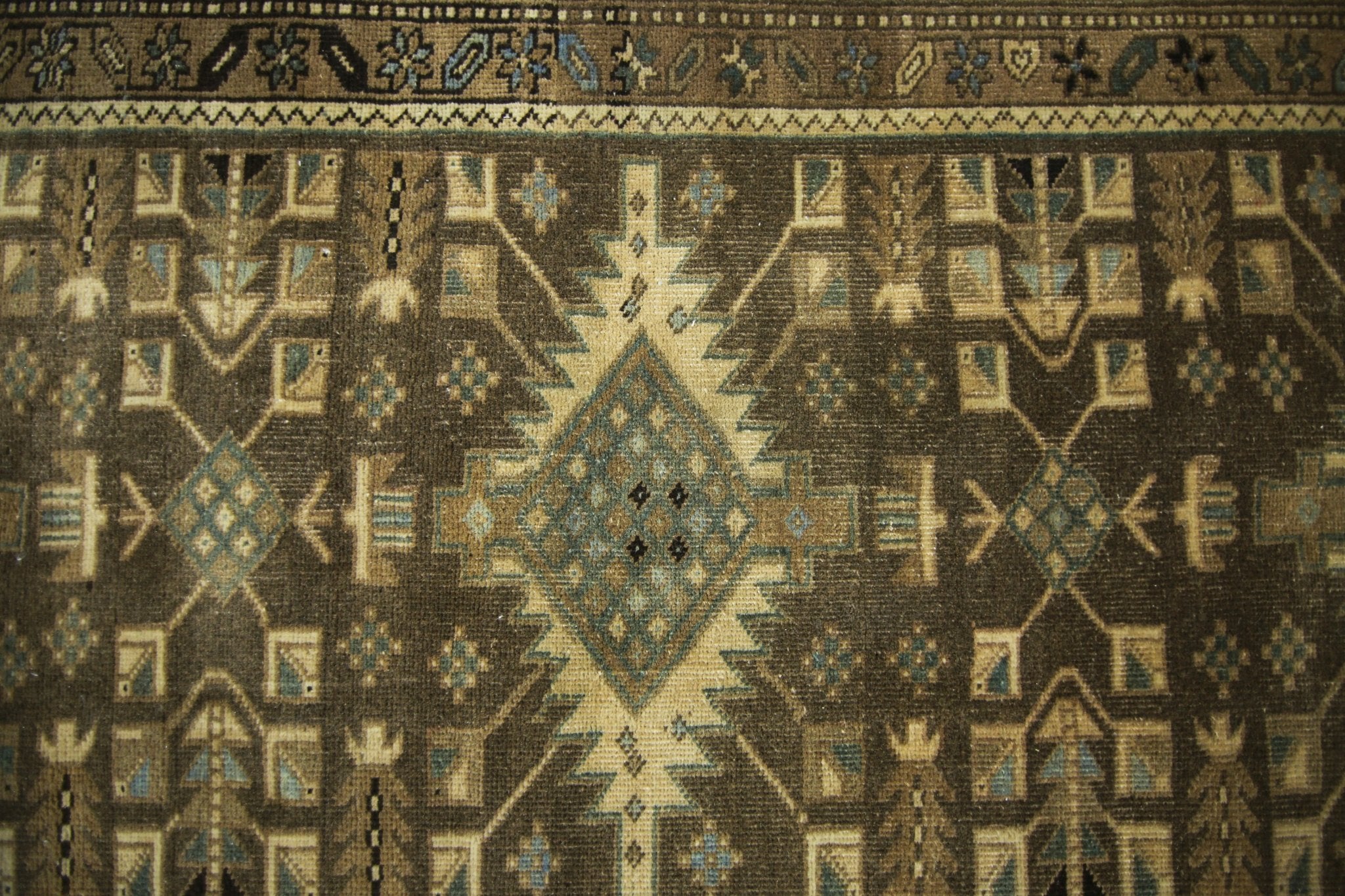 Handmade Vintage Persian Hallway Runner | 402 x 102 cm | 13'2" x 3'4" - Najaf Rugs & Textile