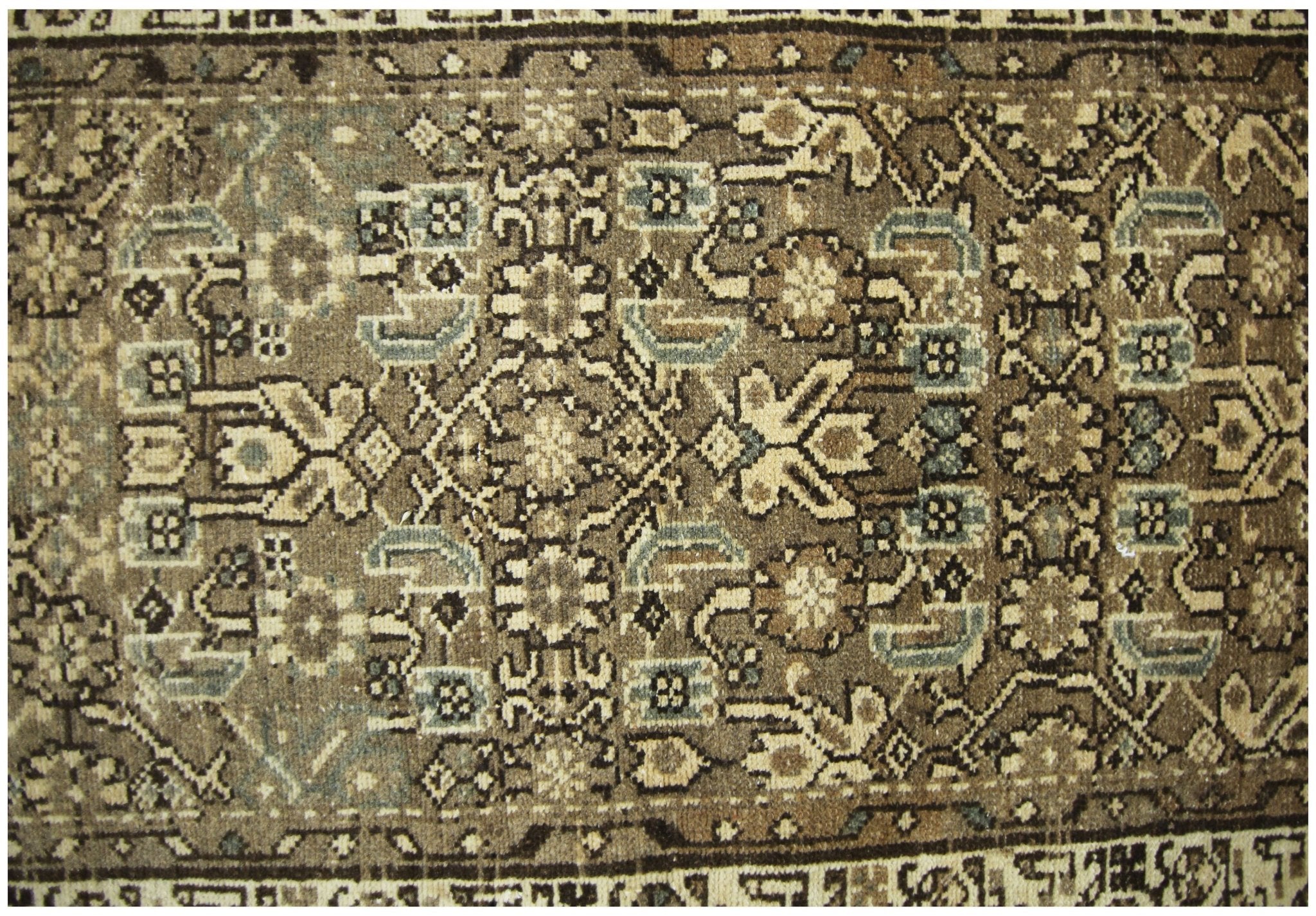 Handmade Vintage Persian Hallway Runner | 415 x 79 cm | 13'7" x 2'7" - Najaf Rugs & Textile