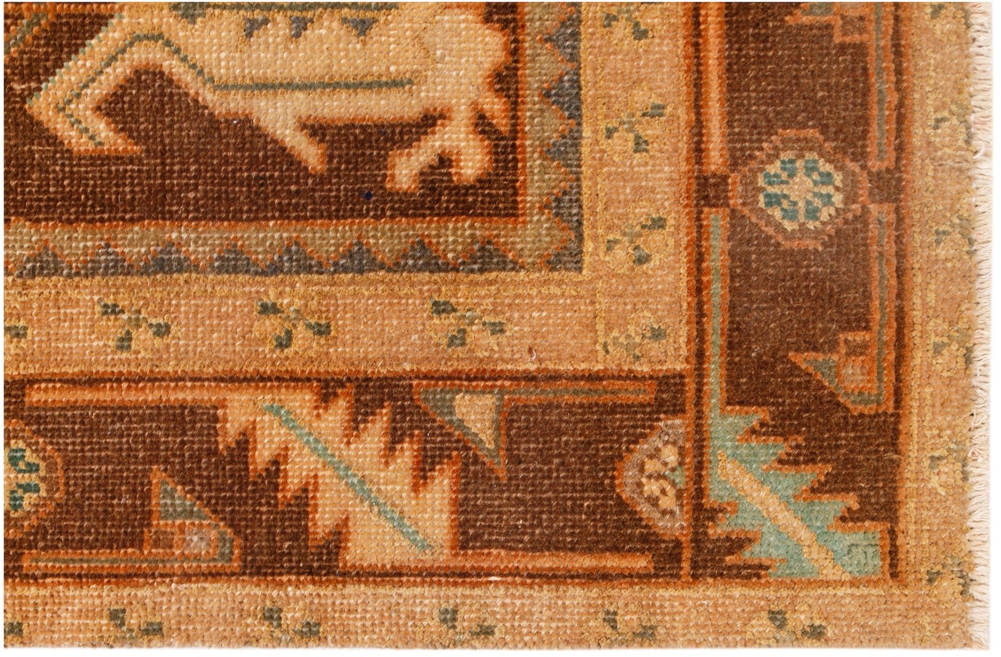 Handmade Vintage Persian Hallway Runner | 418 x 108 cm | 13'9" x 3'6" - Najaf Rugs & Textile