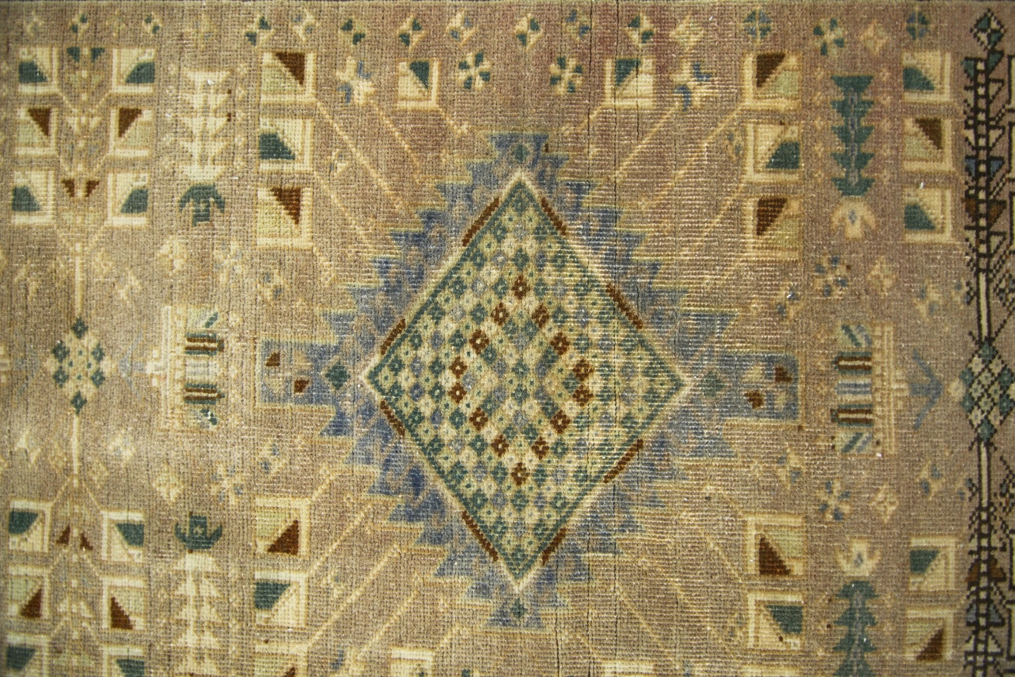 Handmade Vintage Persian Hallway Runner | 418 x 97 cm | 13'9" x 3'2" - Najaf Rugs & Textile