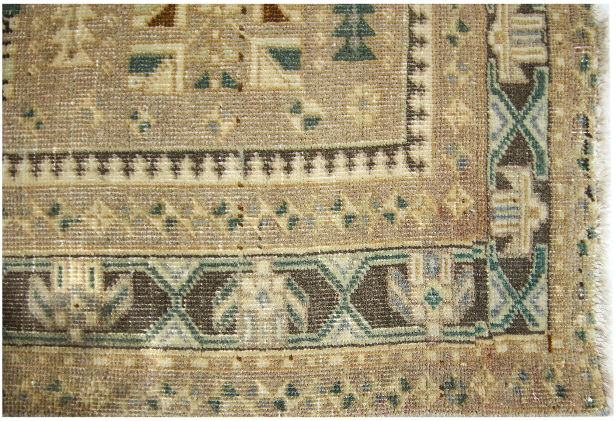 Handmade Vintage Persian Hallway Runner | 418 x 97 cm | 13'9" x 3'2" - Najaf Rugs & Textile