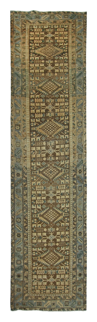 Handmade Vintage Persian Hallway Runner | 426 x 100 cm | 14' x 3'3" - Najaf Rugs & Textile
