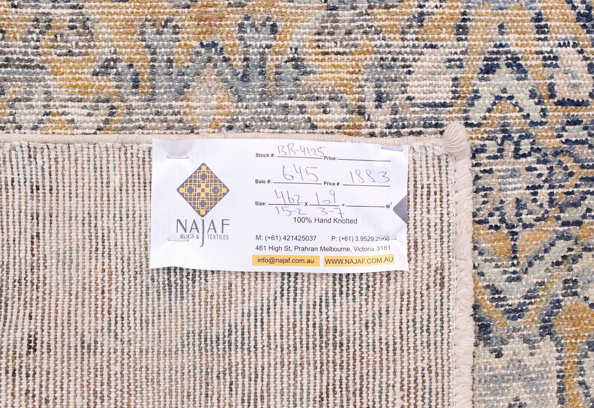 Handmade Vintage Persian Hallway Runner | 462 x 109 cm | 15'2" x 3'7" - Najaf Rugs & Textile