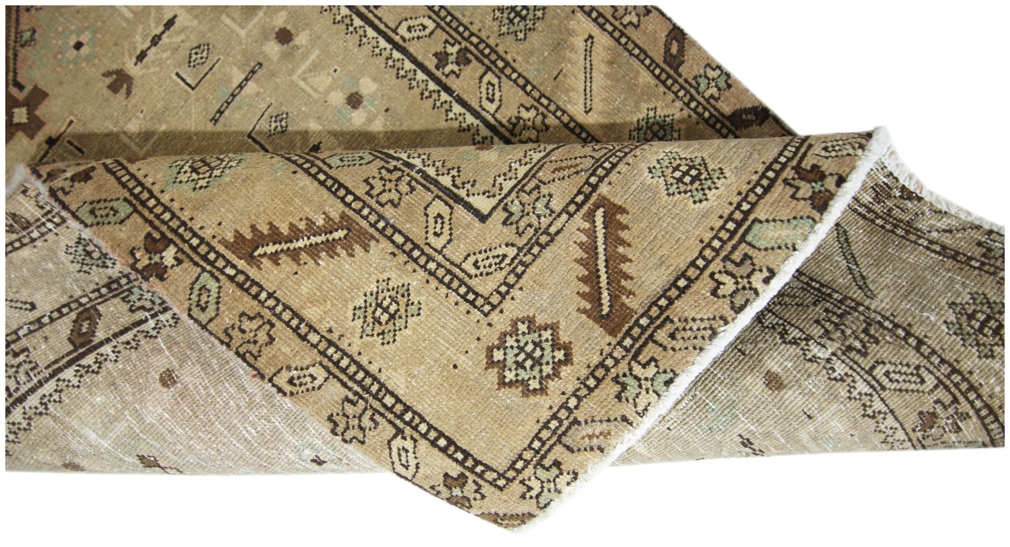 Handmade Vintage Persian Hallway Runner | 469 x 110 cm | 15'4" x 3'7" - Najaf Rugs & Textile