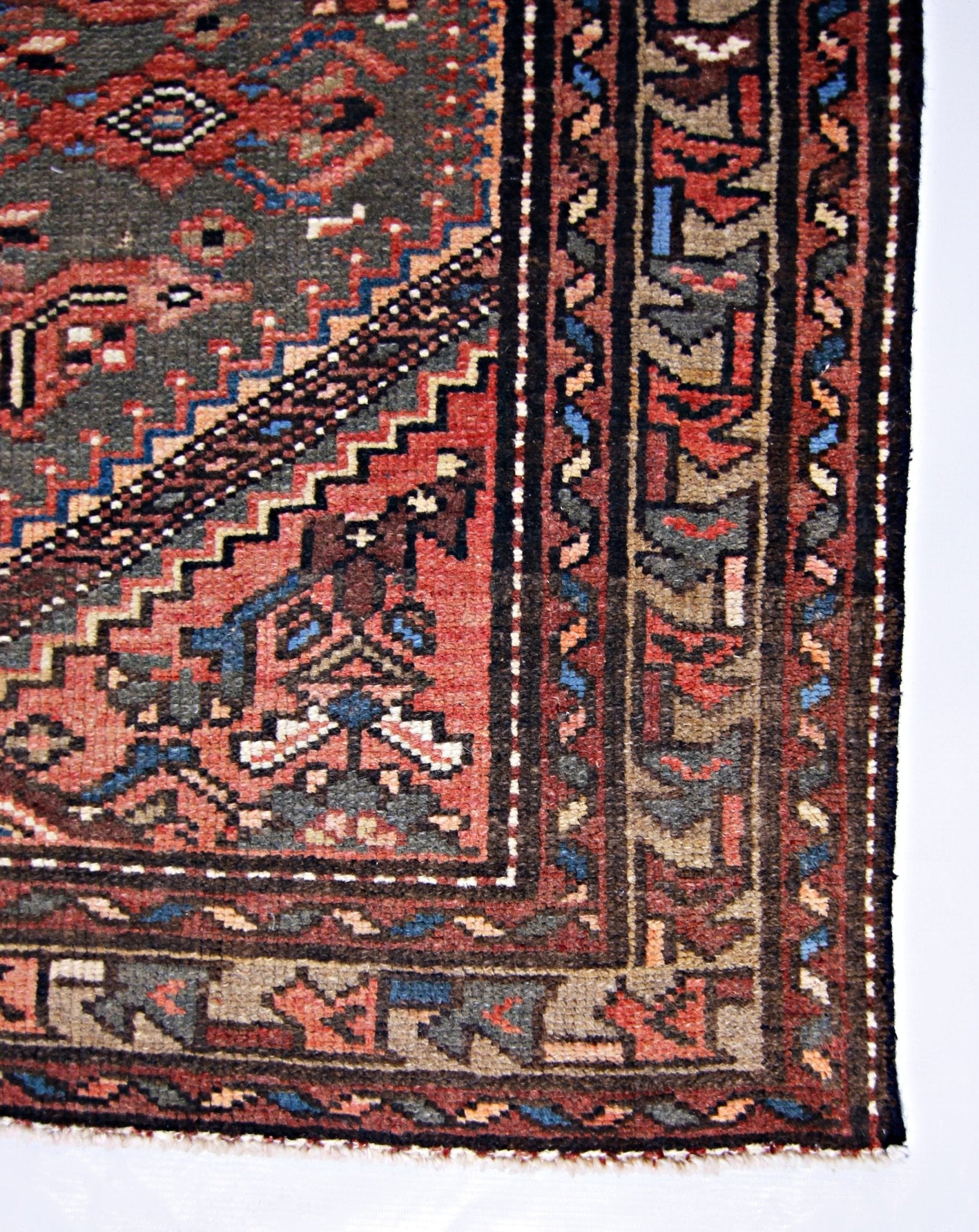 Handmade Vintage Persian Hamadan Hallway Runner | 292 x 106 cm | 9'7" x 3'6" - Najaf Rugs & Textile