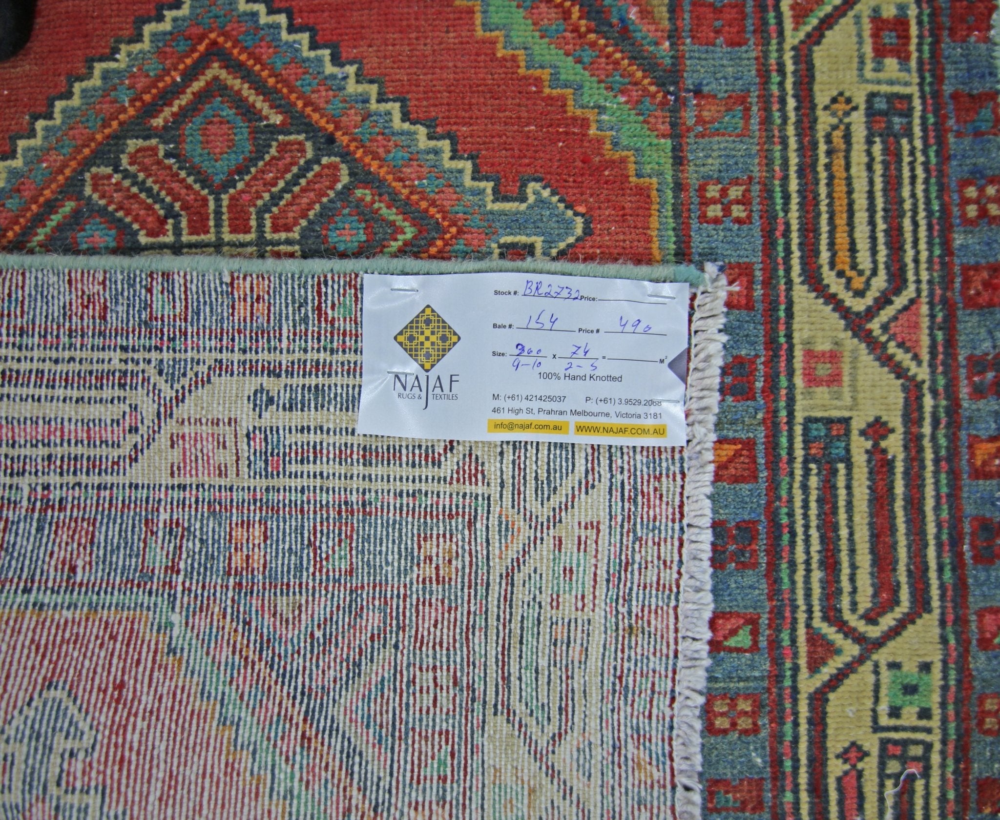 Handmade Vintage Persian Hamadan Hallway Runner | 300 x 74 cm | 9'10" x 2'3" - Najaf Rugs & Textile