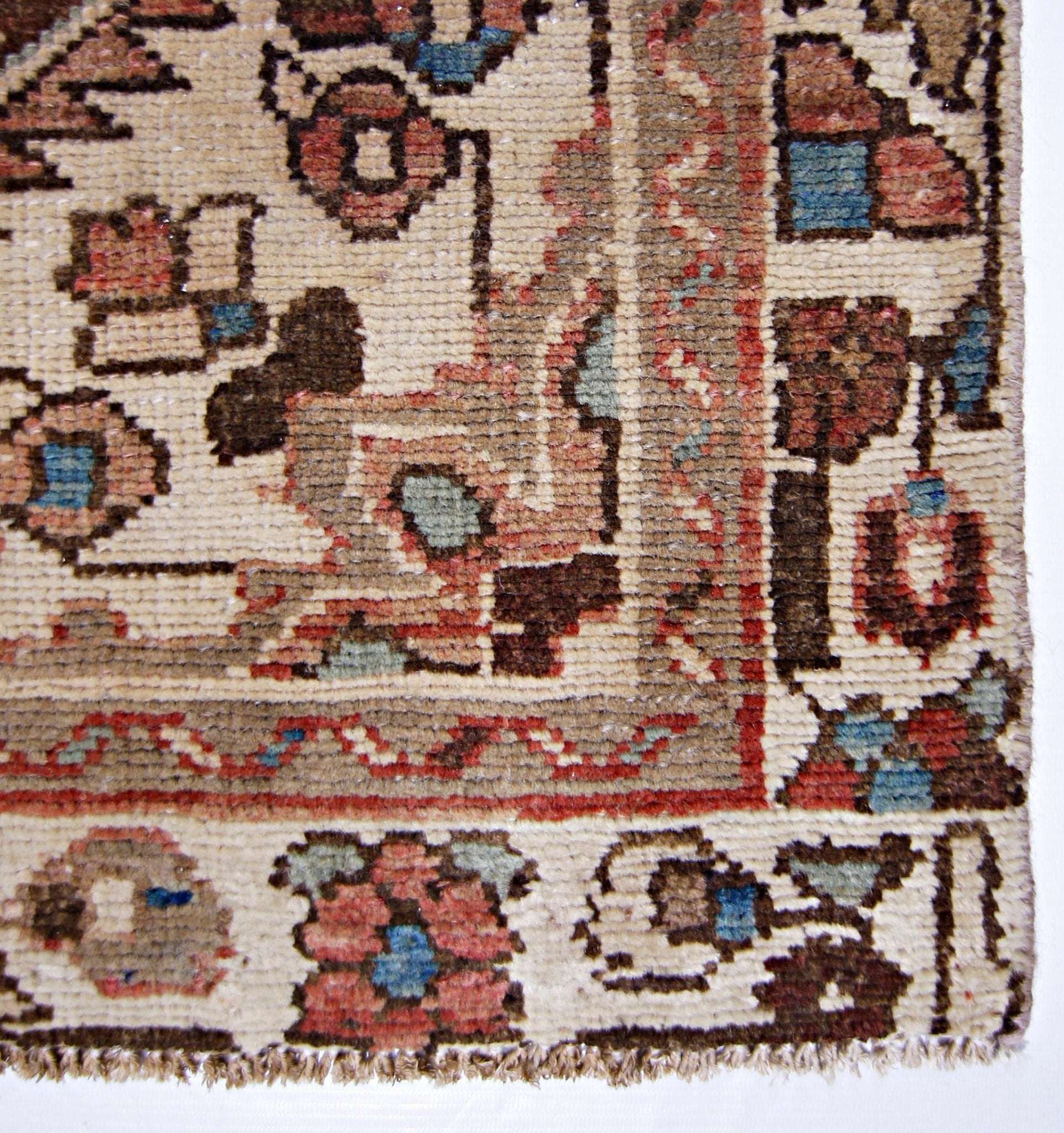 Handmade Vintage Persian Hamadan Hallway Runner | 329 x 106 cm | 10'9" x 3'6" - Najaf Rugs & Textile