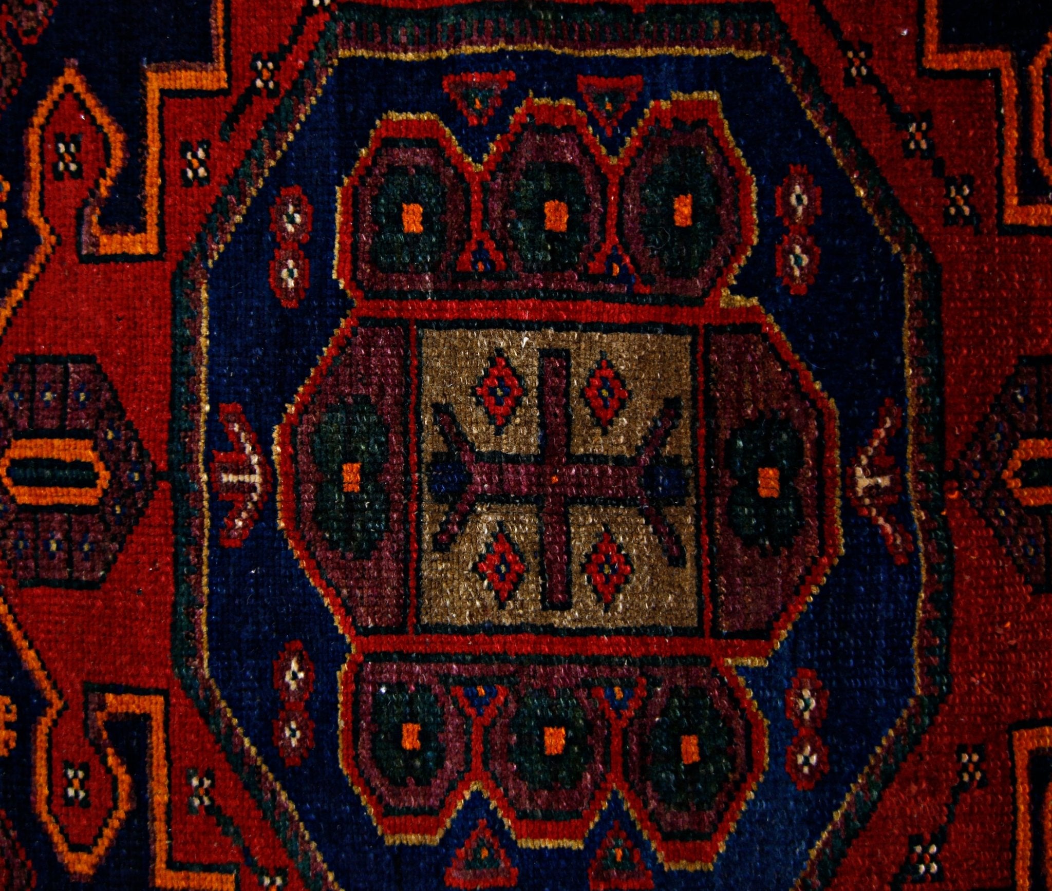 Handmade Vintage Persian Hamadan Rug | 191 x 133 cm | 6'3" x 4'5" - Najaf Rugs & Textile