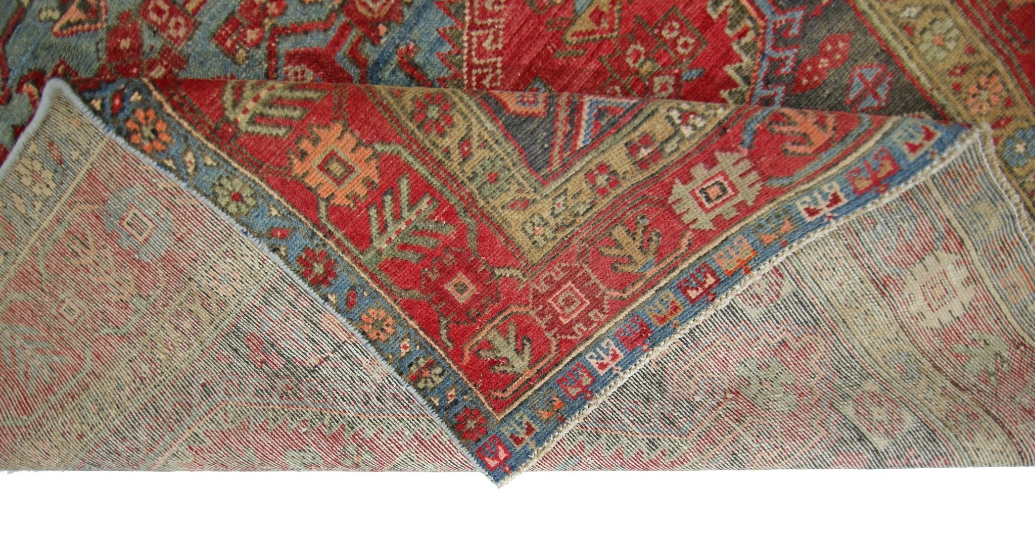 Handmade Vintage Persian Hamadan Rug | 195 x 132 cm | 6'5" x 4'4" - Najaf Rugs & Textile