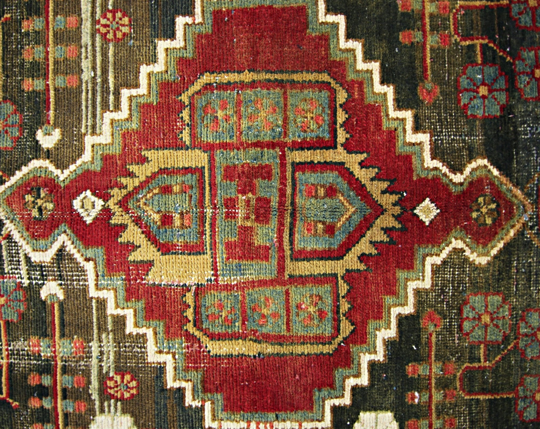 Handmade Vintage Persian Hamadan Rug | 202 x 123 cm | 6'7" x 4' - Najaf Rugs & Textile