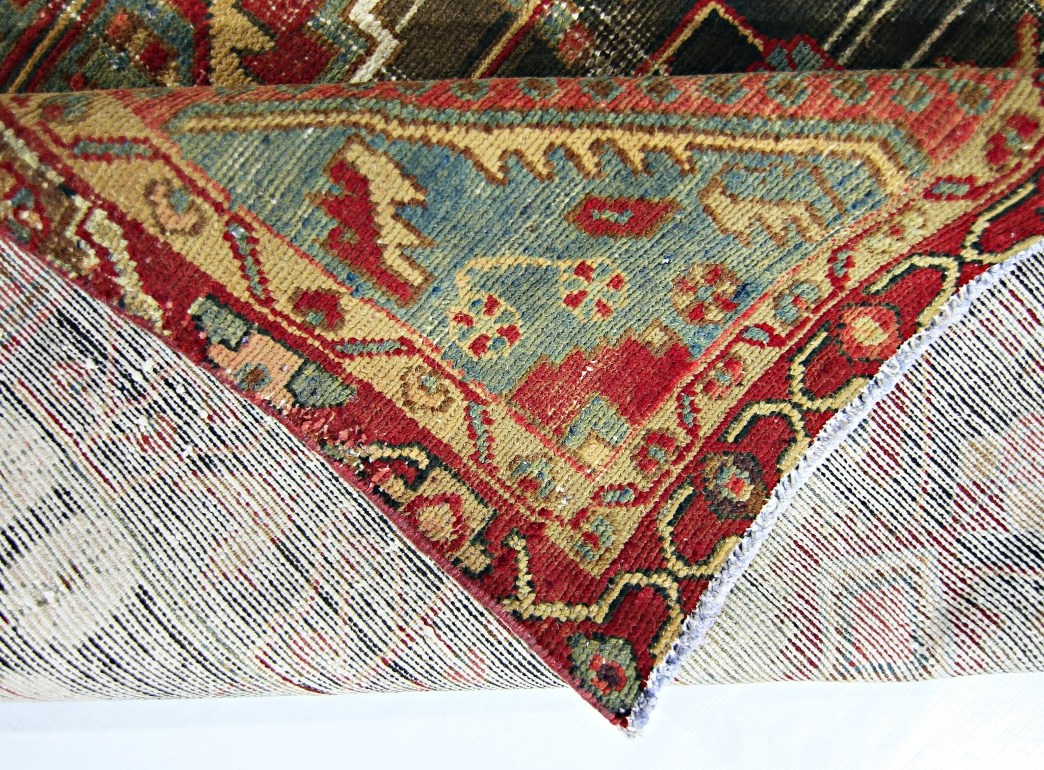 Handmade Vintage Persian Hamadan Rug | 202 x 123 cm | 6'7" x 4' - Najaf Rugs & Textile