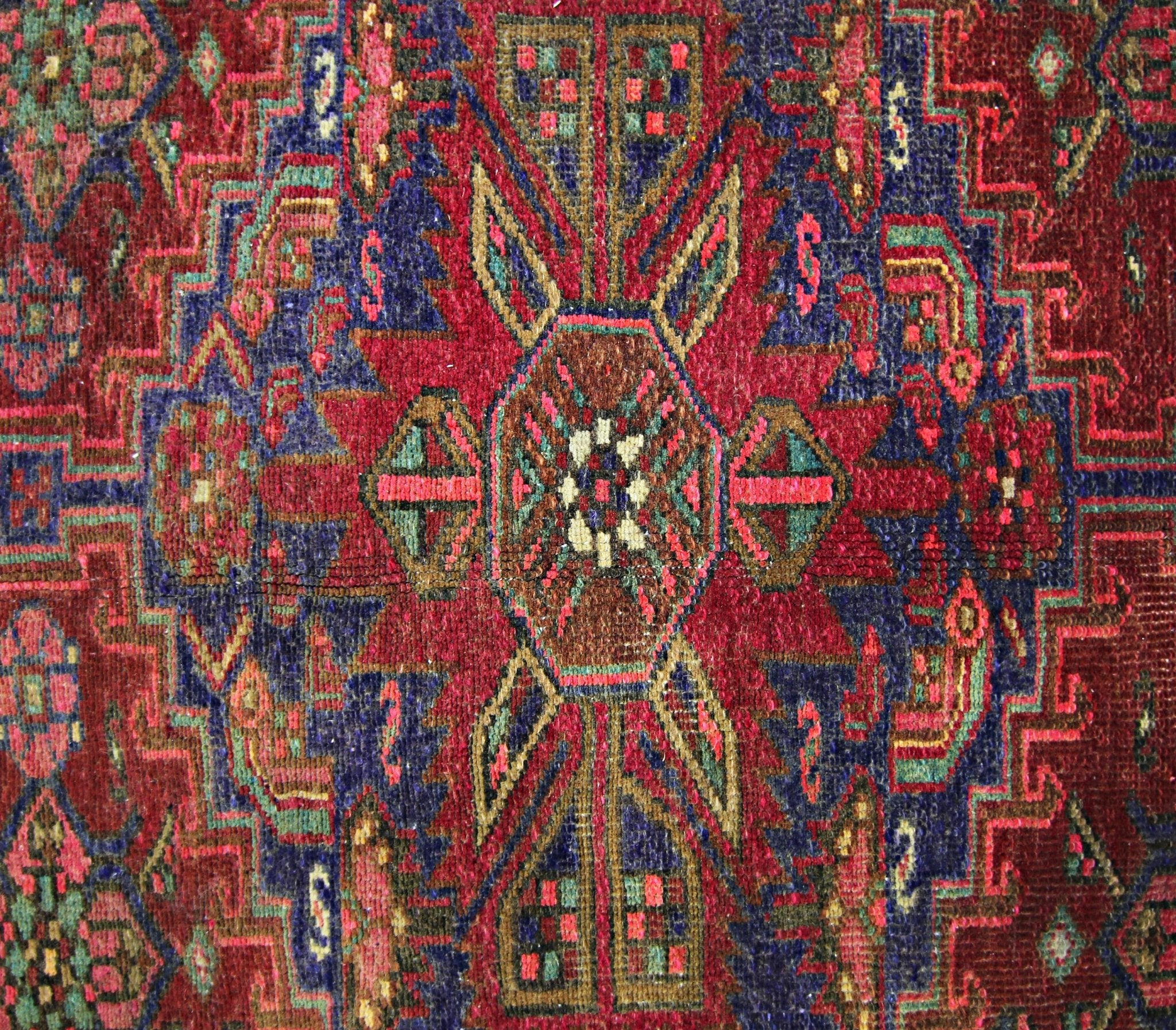 Handmade Vintage Persian Hamadan Rug | 202 x 123 cm | 6'8" x 4' - Najaf Rugs & Textile