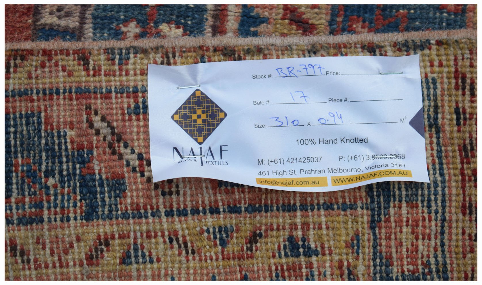 Handmade Vintage Persian Hamadan Rug | 310 x 94 cm | 10'2" x 3'1" - Najaf Rugs & Textile