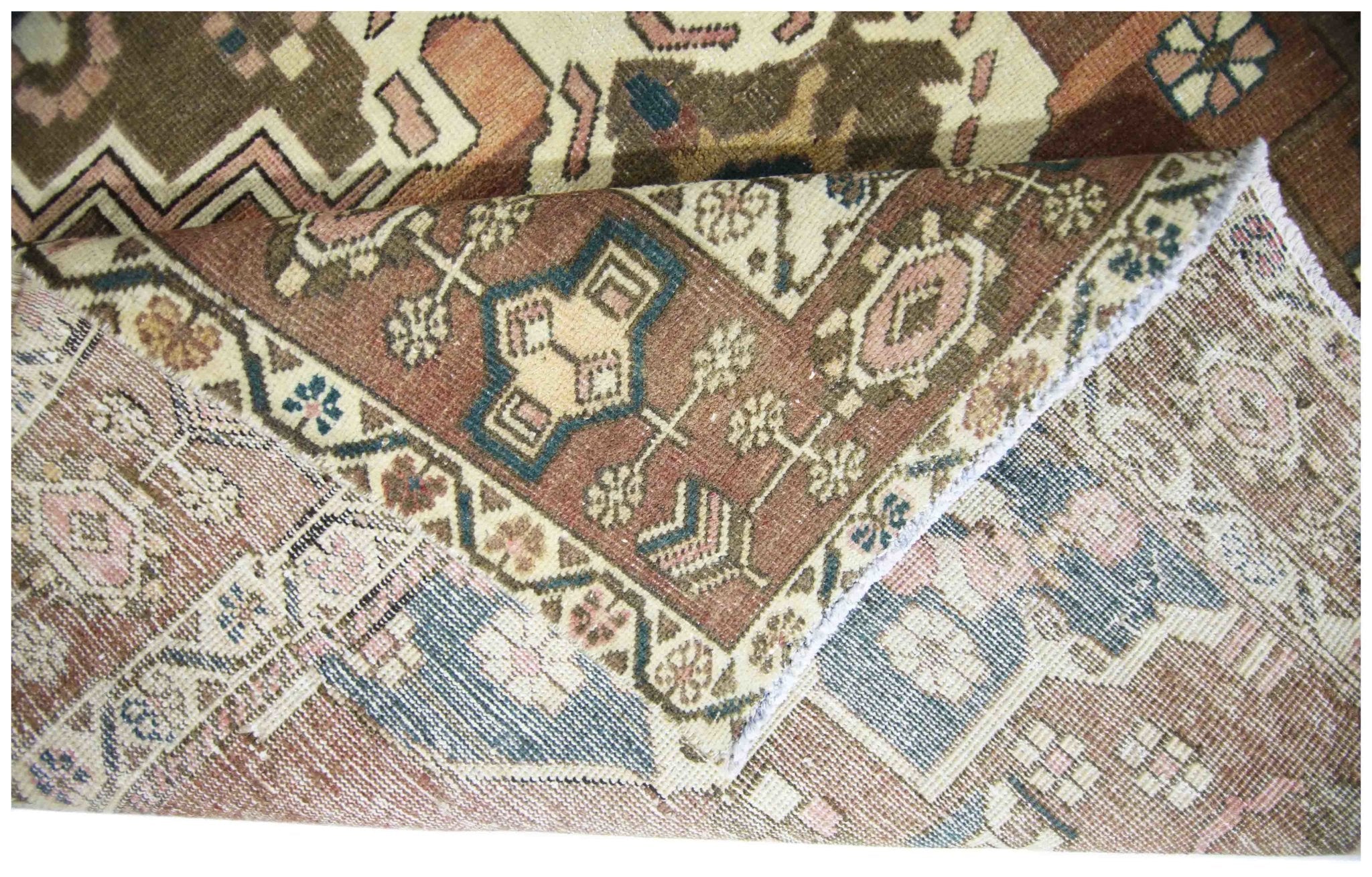 Handmade Vintage Persian Hamadan Rug | 319 x 176 cm | 10'6" x 5'9" - Najaf Rugs & Textile