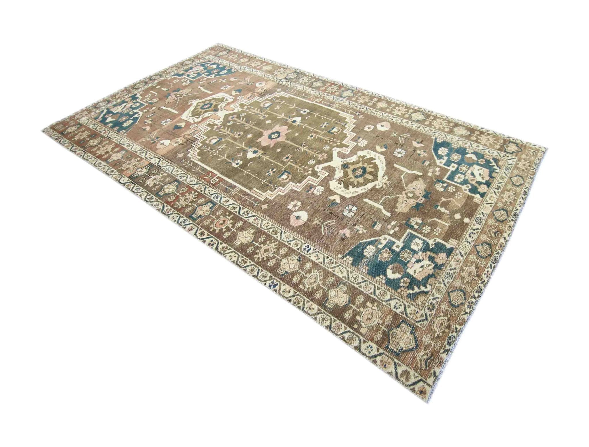 Handmade Vintage Persian Hamadan Rug | 319 x 176 cm | 10'6" x 5'9" - Najaf Rugs & Textile