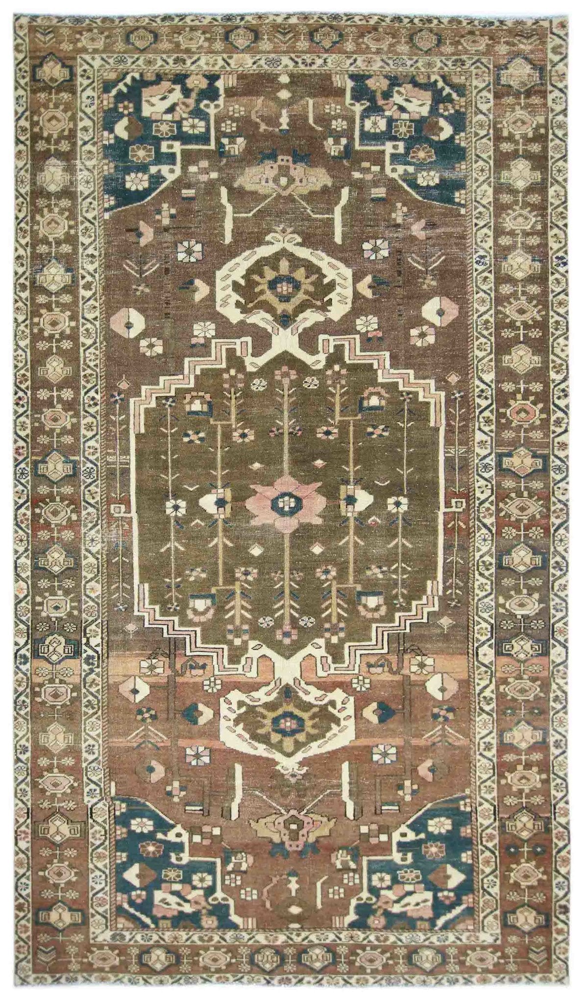 Handmade Vintage Persian Hamadan Rug | 319 x 176 cm | 10'6" x 5'9" - Najaf Rugs & Textile