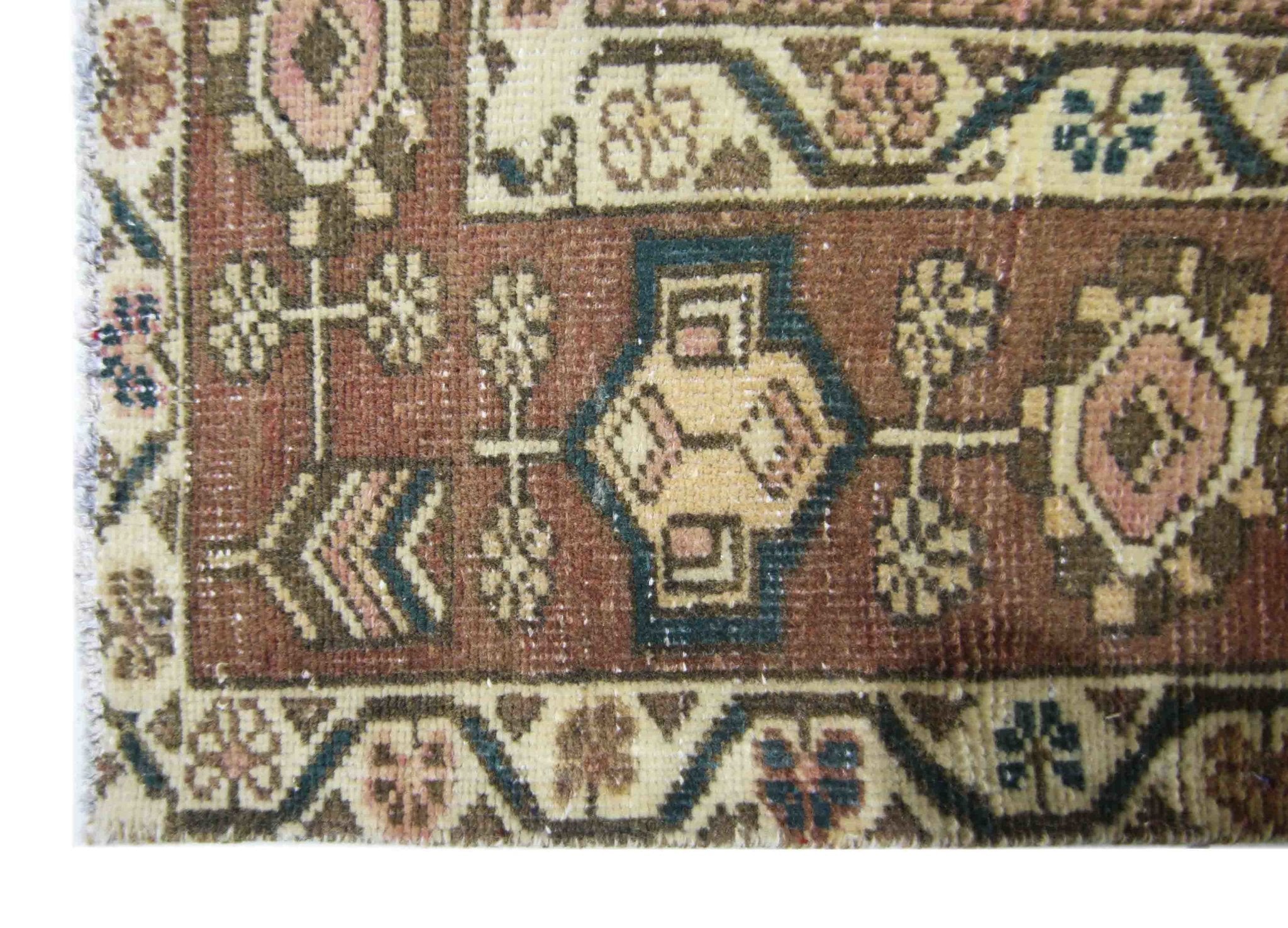 Handmade Vintage Persian Hamadan Rug | 319 x 176 cm | 10'6" x 5'9" - Najaf Rugs & Textile