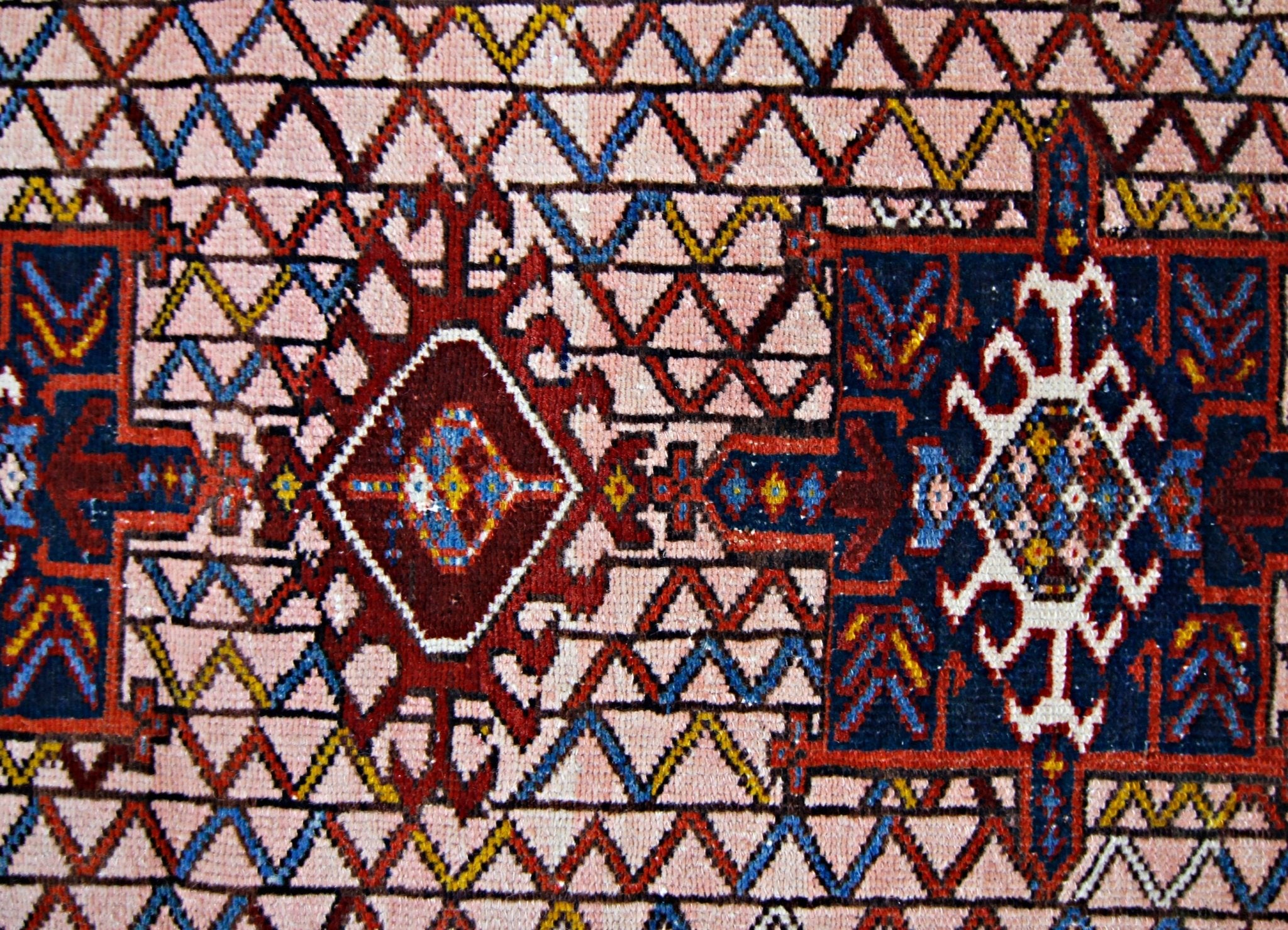 Handmade Vintage Persian Karaja Hallway Runner | 234 x 64 cm | 7'9" x 2'3" - Najaf Rugs & Textile