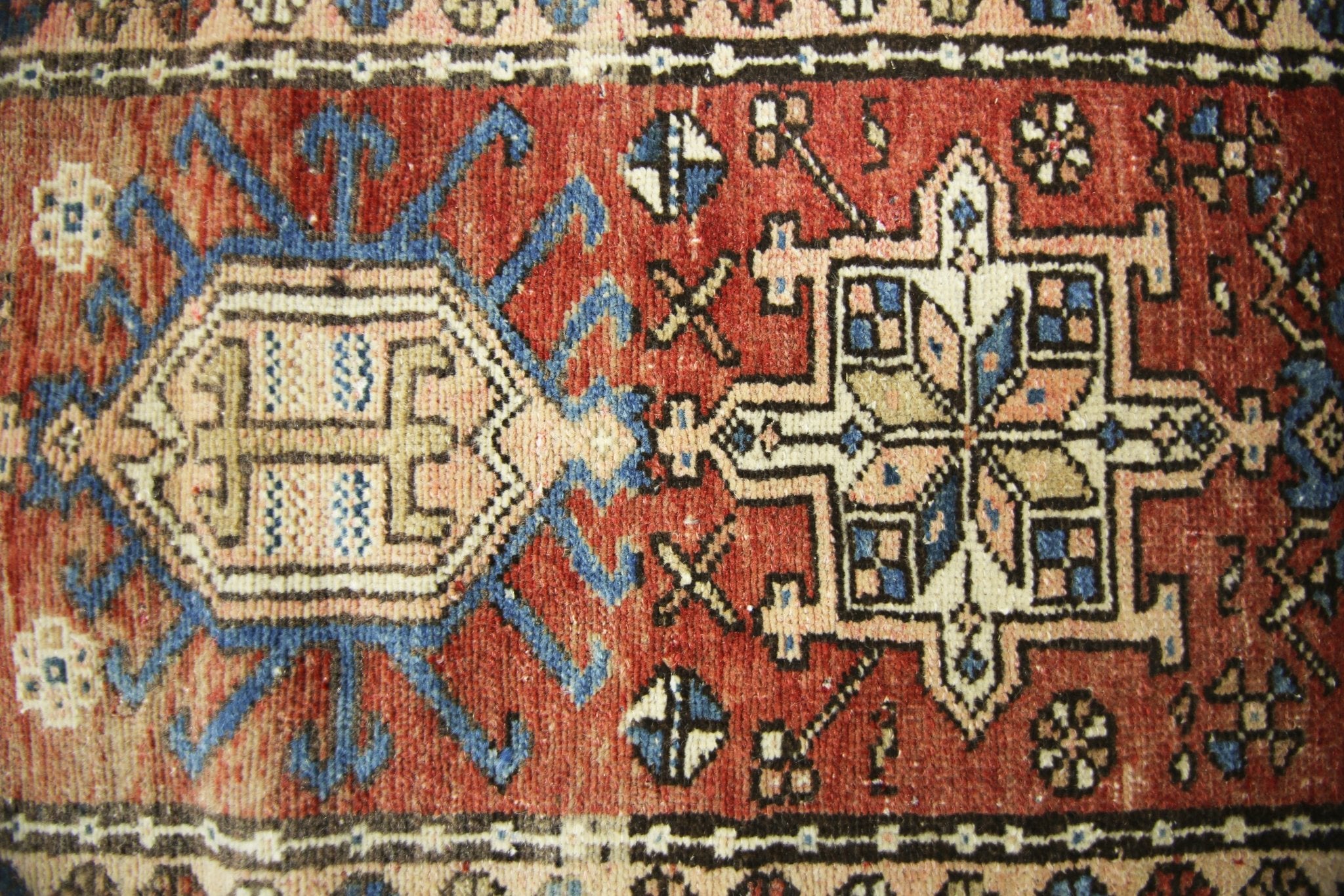 Handmade Vintage Persian Karaja Hallway Runner | 313 x 45 cm | 10'3" x 1'6" - Najaf Rugs & Textile