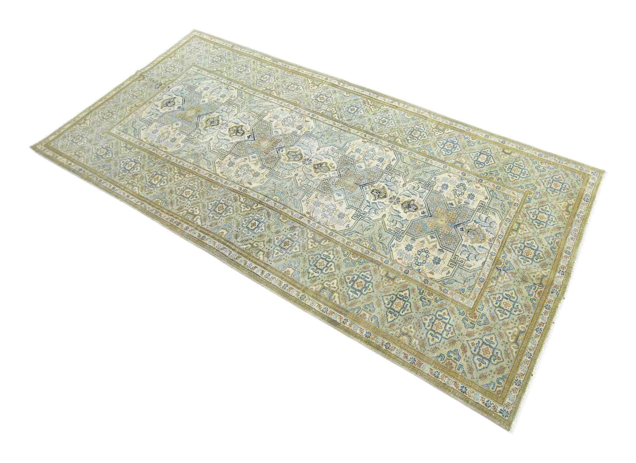 Handmade Vintage Persian Kashan Hallway Runner | 204 x 93 cm | 6'8" x 3' - Najaf Rugs & Textile