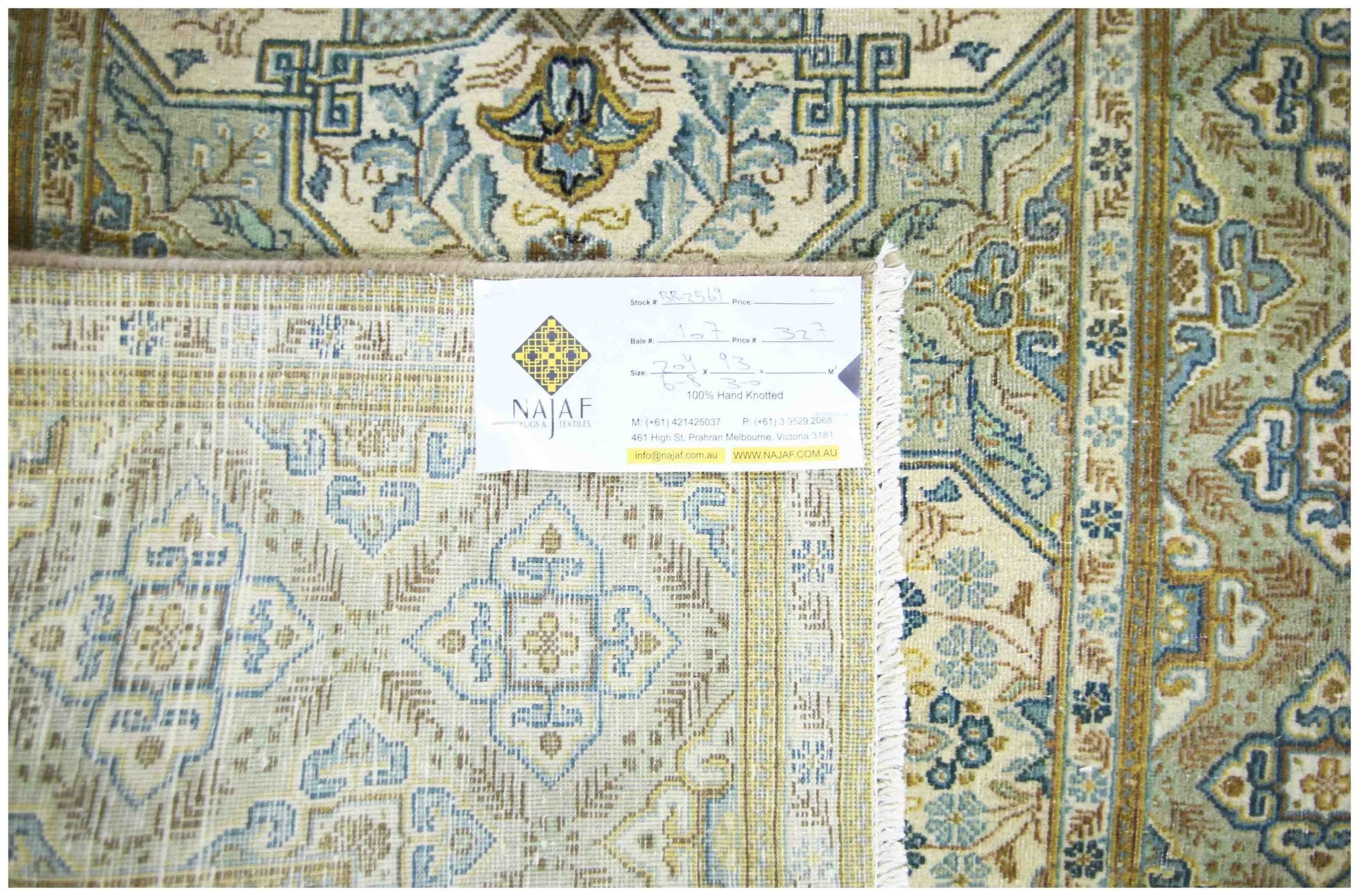 Handmade Vintage Persian Kashan Hallway Runner | 204 x 93 cm | 6'8" x 3' - Najaf Rugs & Textile