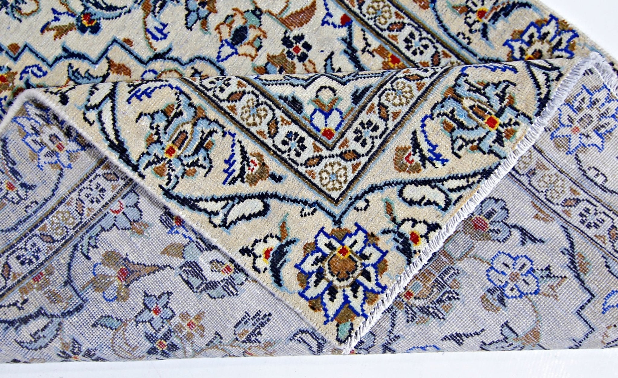 Handmade Vintage Persian Kashan Hallway Runner | 283 x 83 cm | 9'3" x 2'9" - Najaf Rugs & Textile